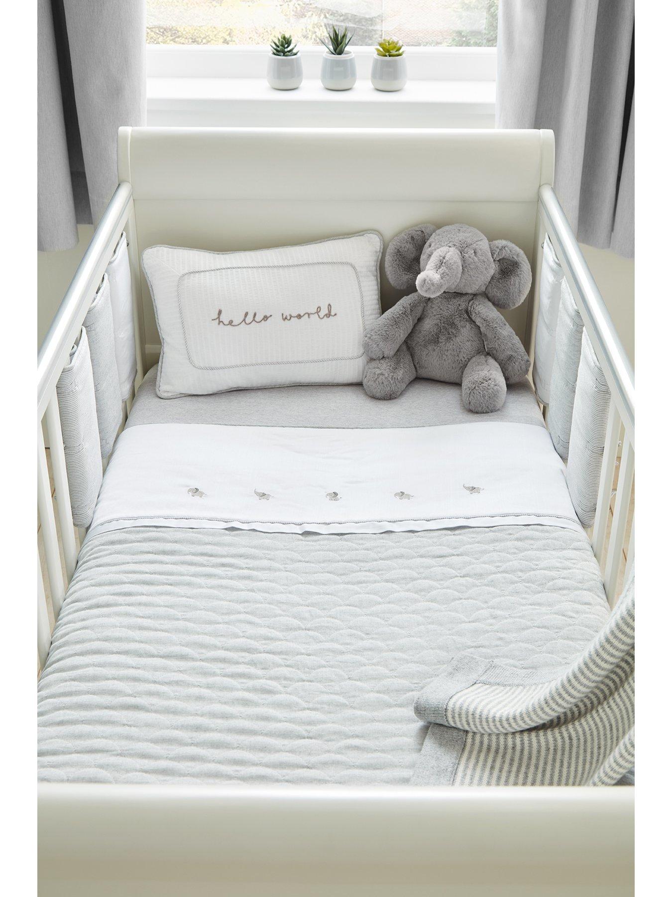 undefined Quilt - Cotbed/Cot - Welcome To The World Elephant