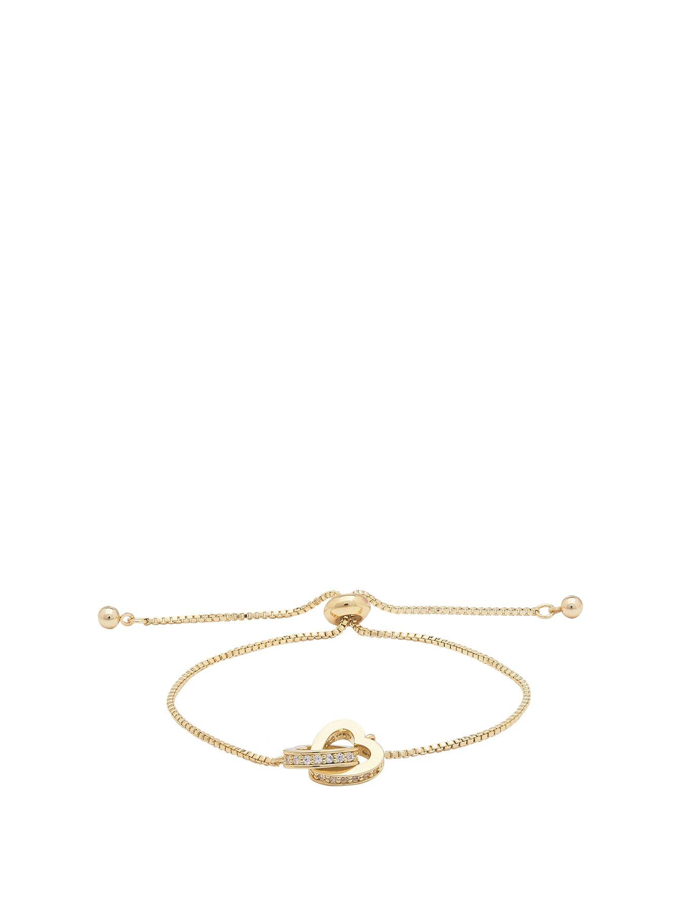 Image of Jon Richard Interlink Heart Toggle Bracelet