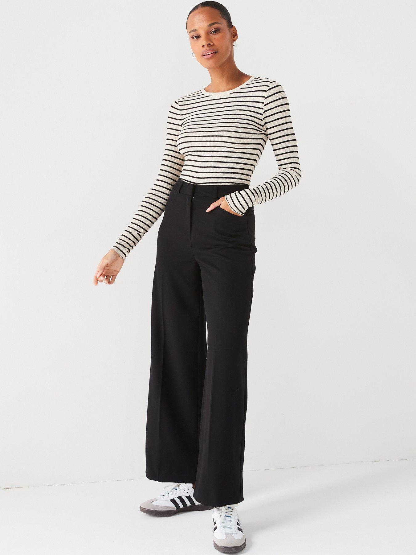 Image 5 of 6 of The Very Collection Wide Leg Trouser - Black