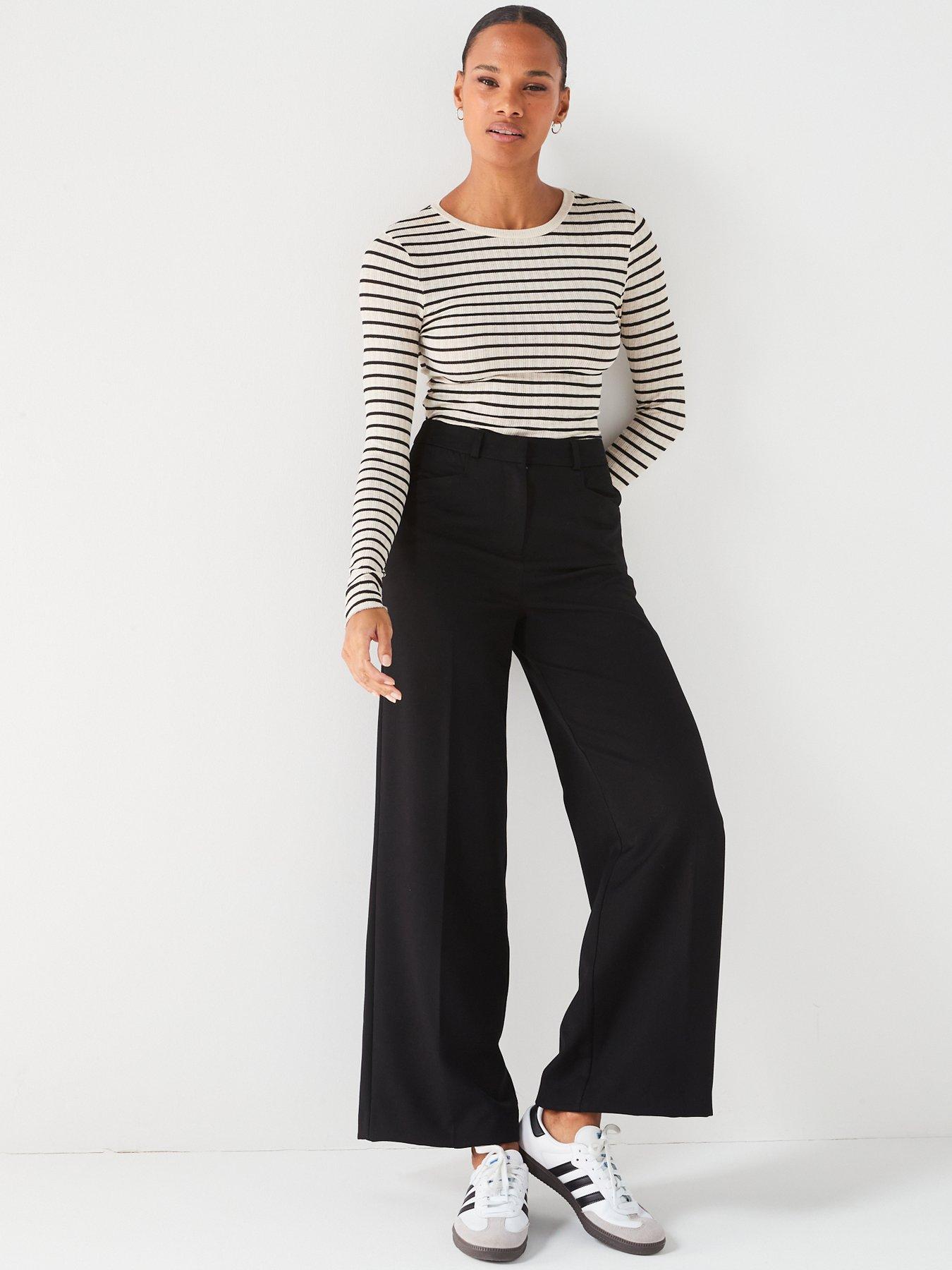 Image 6 of 6 of The Very Collection Wide Leg Trouser - Black