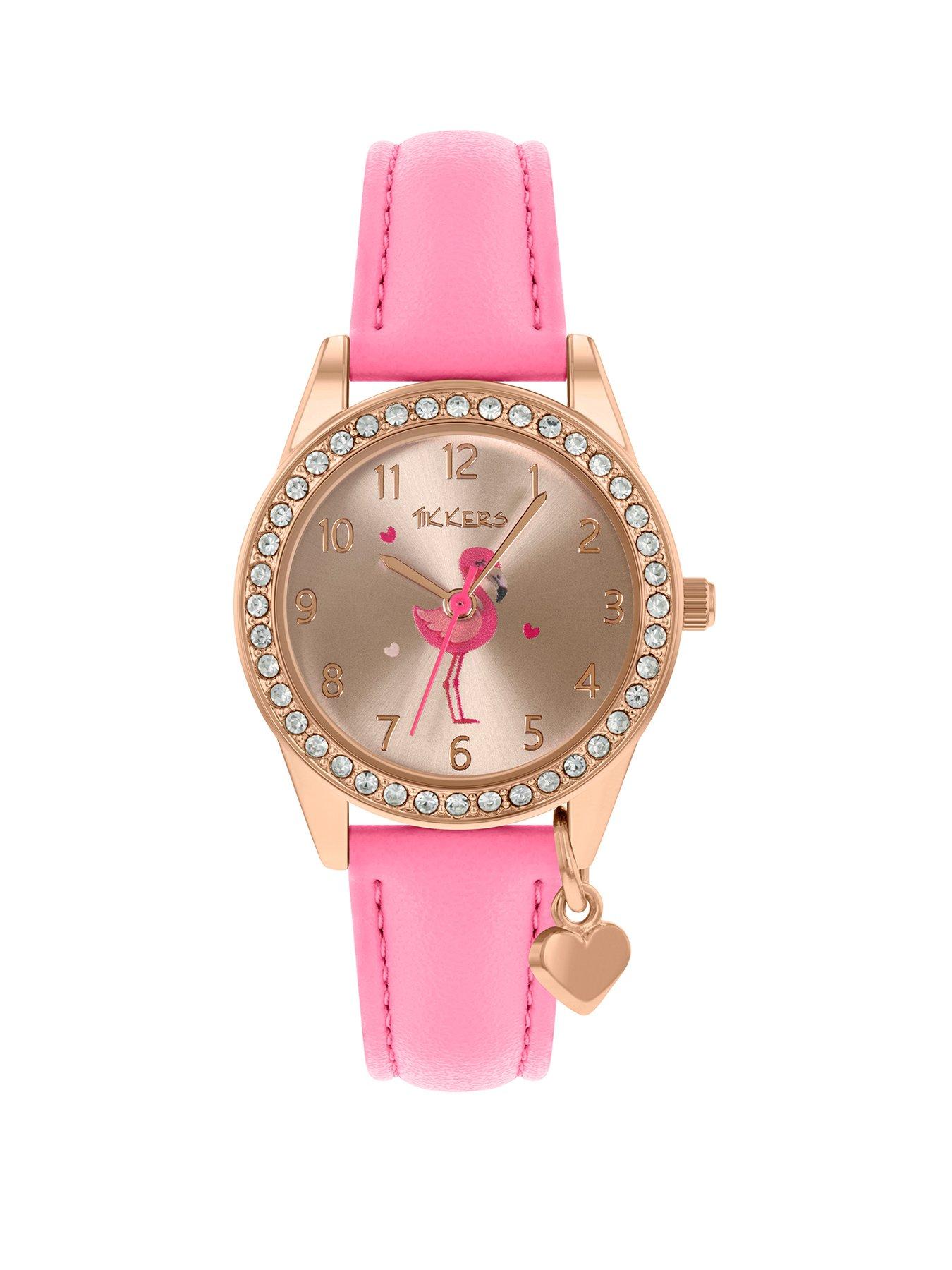 Tikkers Flamingo Dial Flamingo Charm Strap Watch Very Ireland