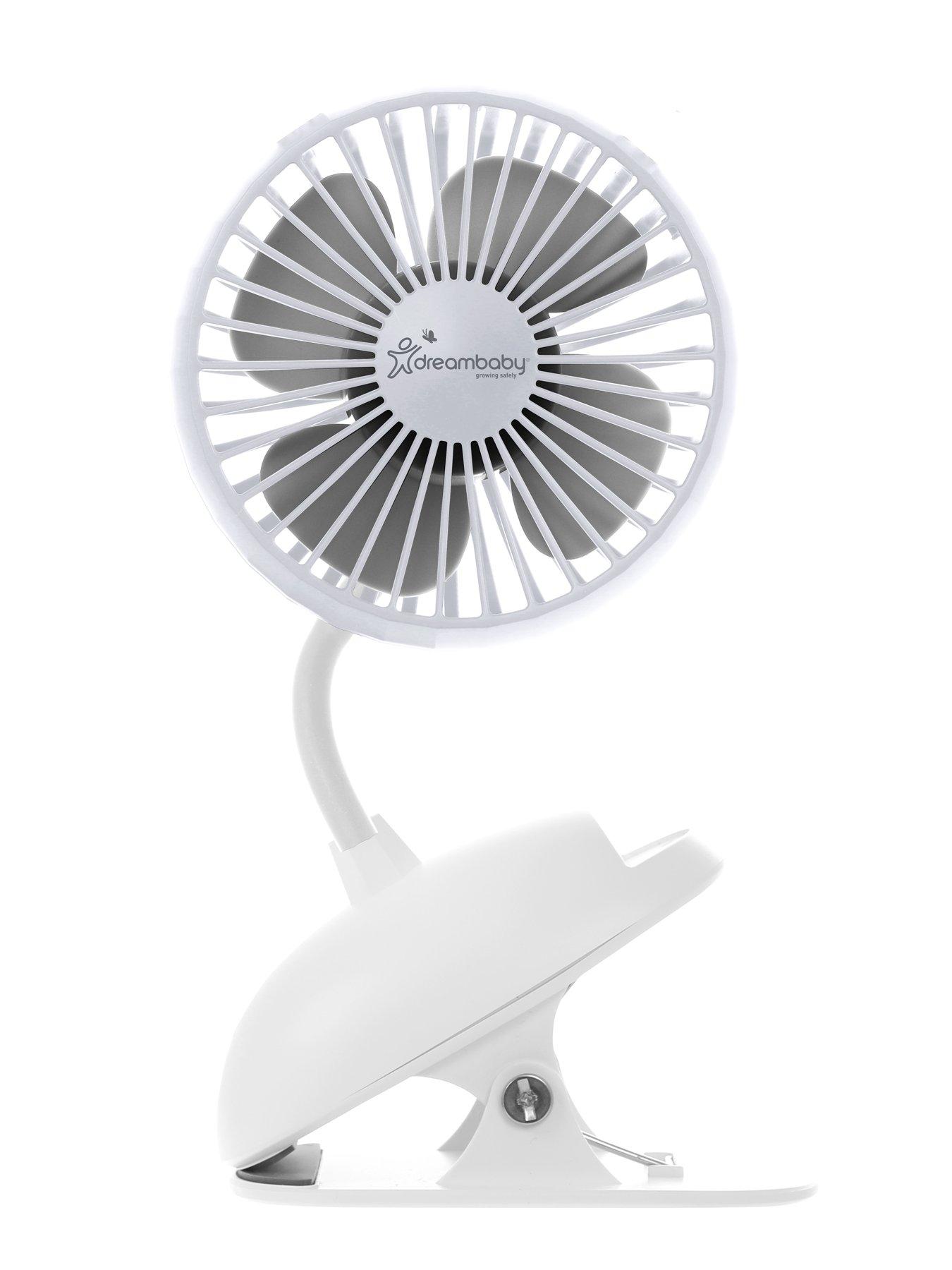 dreambaby-usb-rechargeable-clip-on-caged-fan-whitestillFront