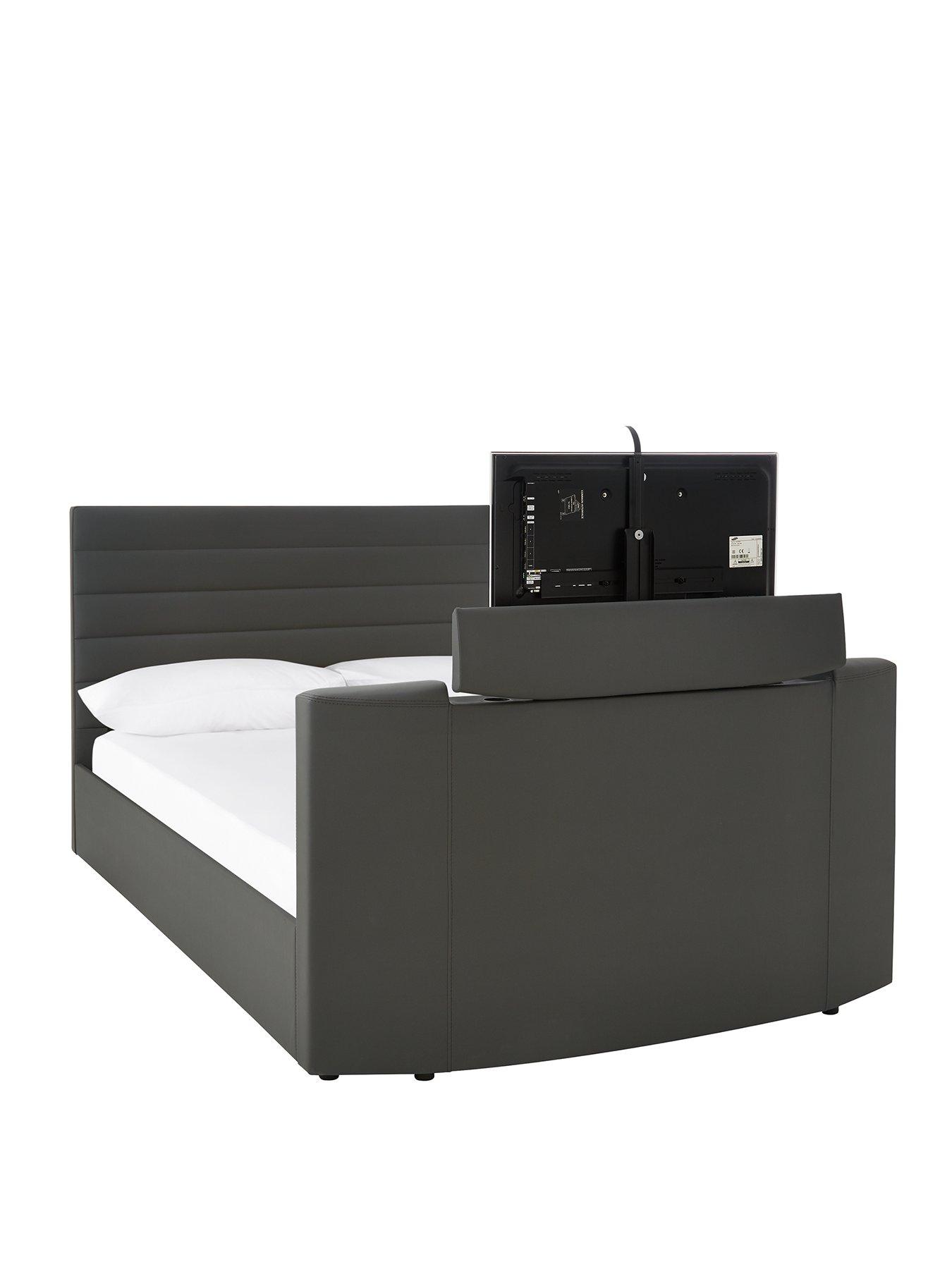 very-home-kingsley-faux-leather-tv-bed-frame-with-mattress-options-buy-amp-savenbsp--fits-up-to-32-inch-tvstillFront