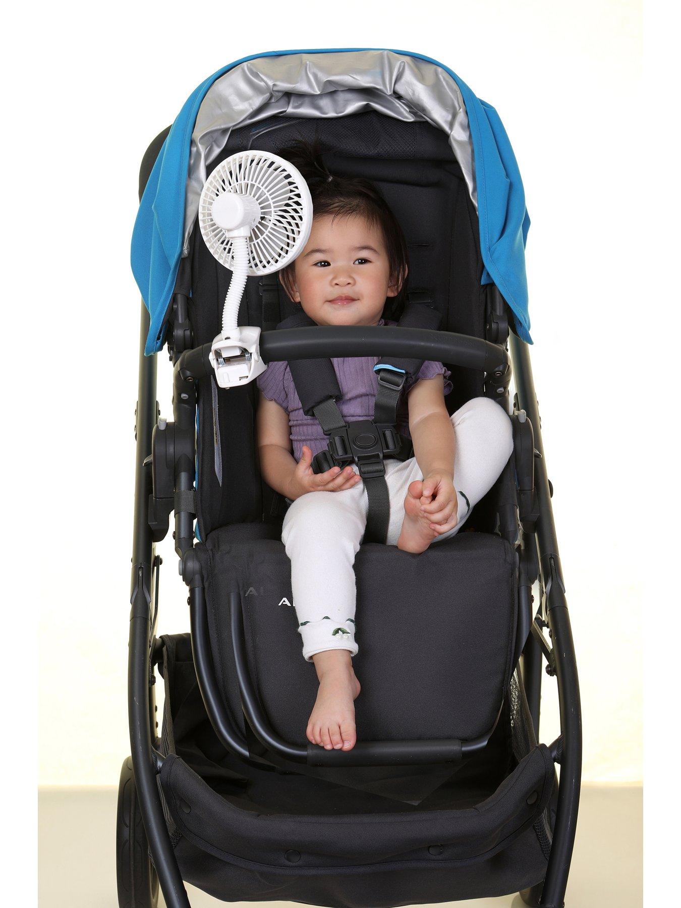 Clip on outlet fans for prams