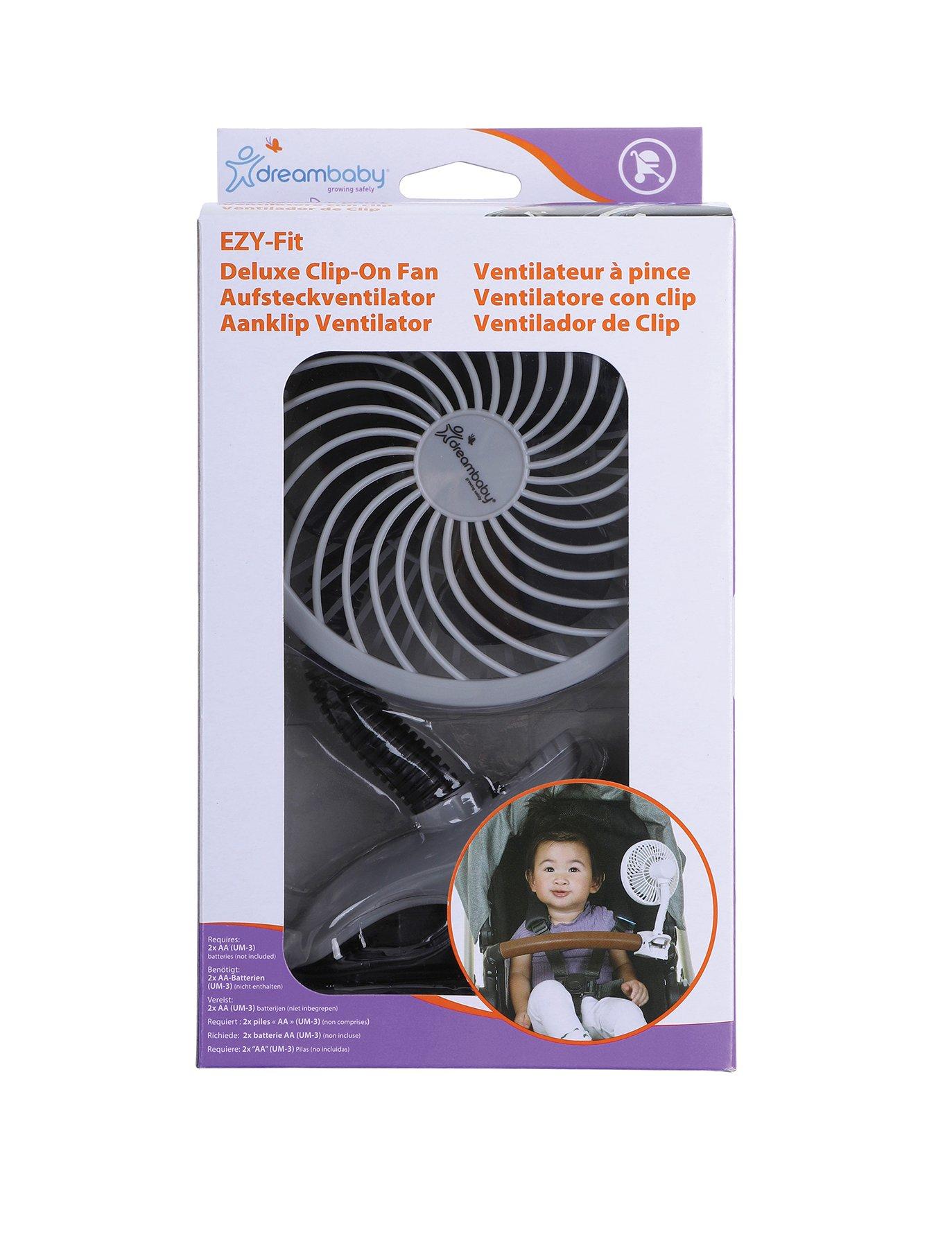 Image of Dreambaby Clip-On Caged Fan Grey With Soft-Tip Fins