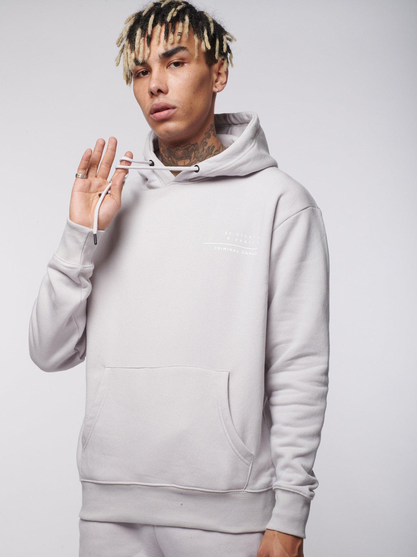 Criminal Damage Camden Hoodie - Light Grey | Very Ireland