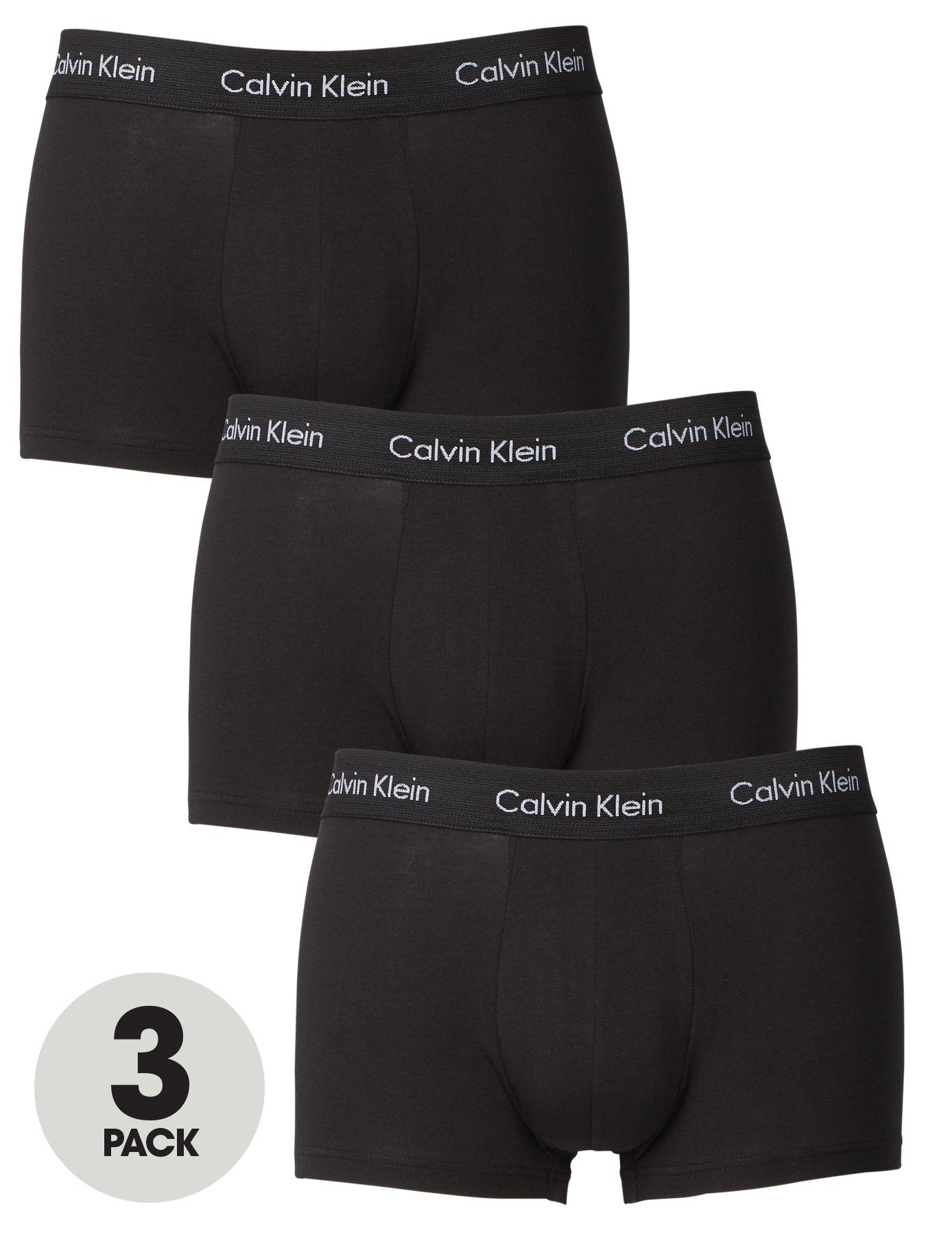 Calvin Klein Calvin Klein 3 Pack Low Rise Trunks Black Very Ireland