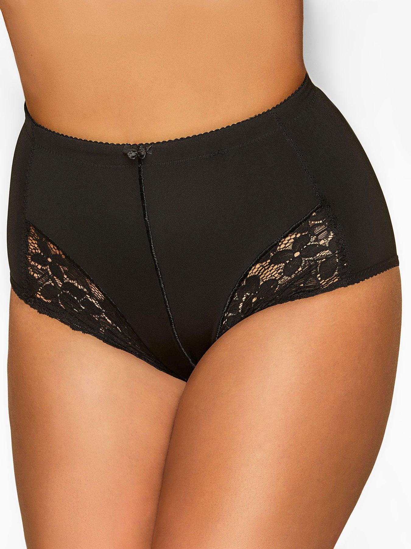 Yours Yours Light Control Lace Shaper Brief - Black