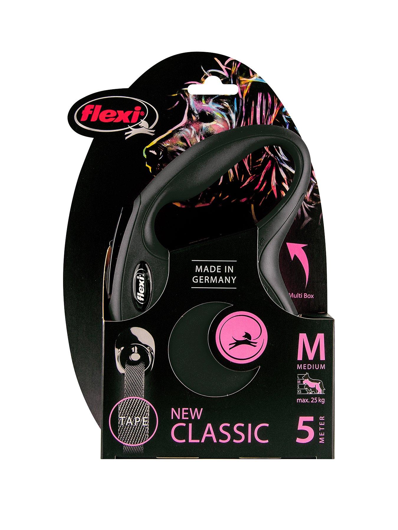 Flexi Classic Black 5M Tape Dog Lead Medium in One Colour