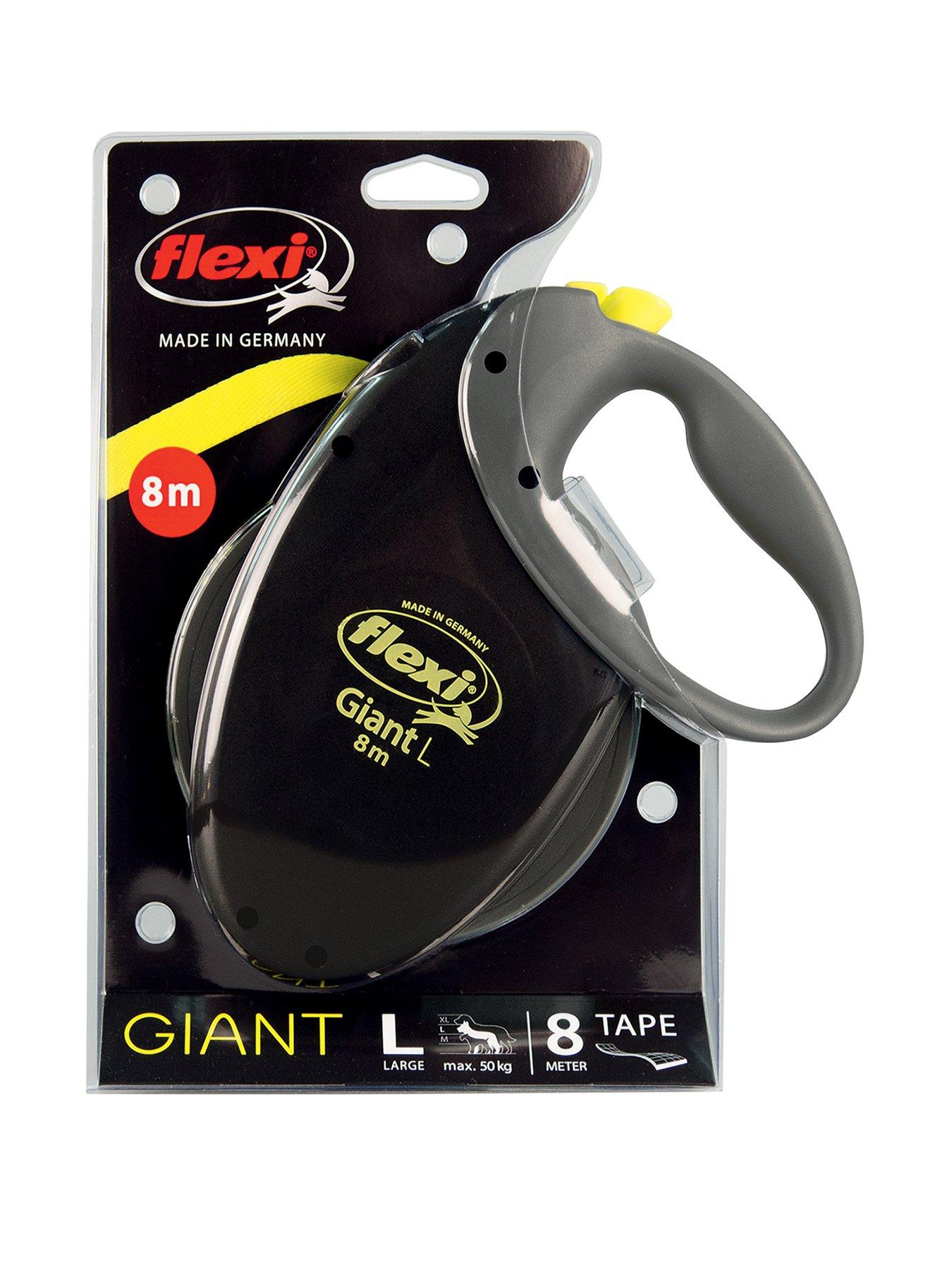 Flexi Giant Neon Black 8m Tape Dog Lead Very Ireland