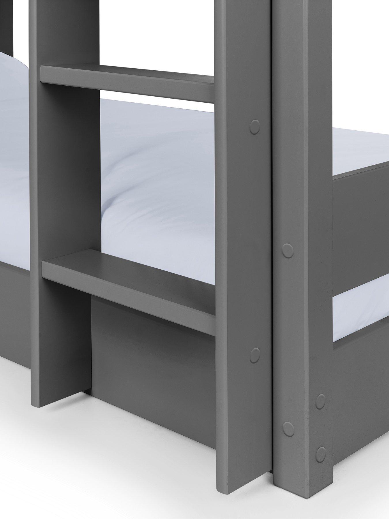 Image 4 of 7 of Julian Bowen Trio Triple Stacker Bunk Bed with Spring Mattress Option&nbsp;- Anthracite Grey