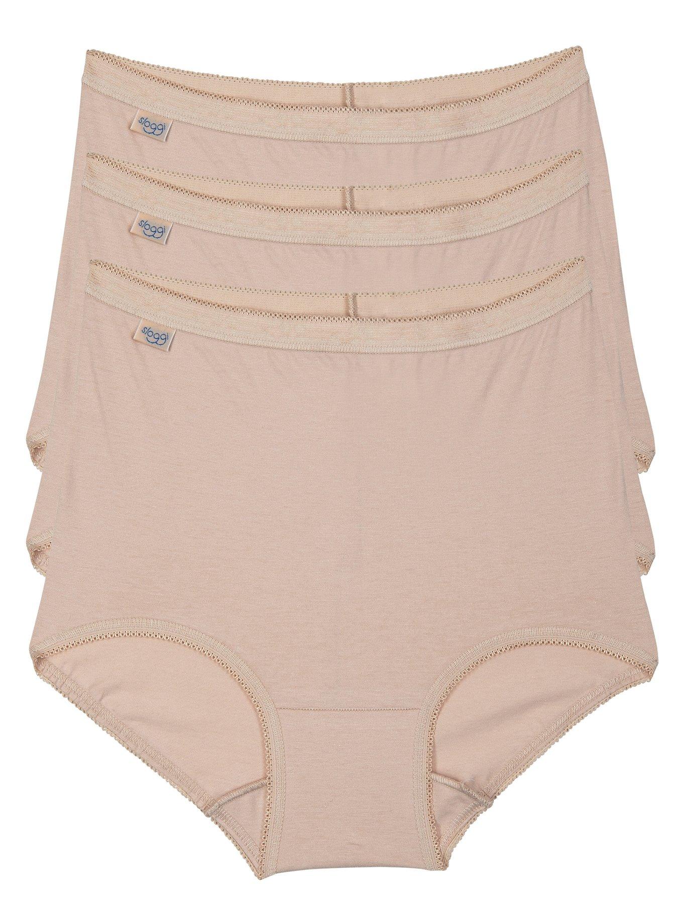 Image 4 of 5 of Sloggi Womens Soft Seam Stretch Maxi Briefs 6 Pack - Skin