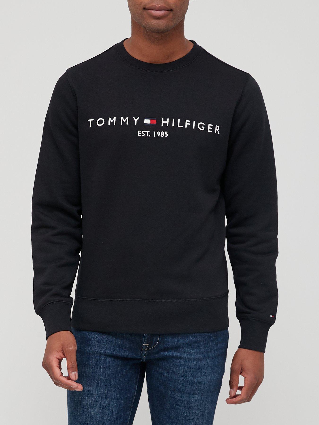 Tommy Hilfiger Logo Crew Neck Sweatshirt - Black