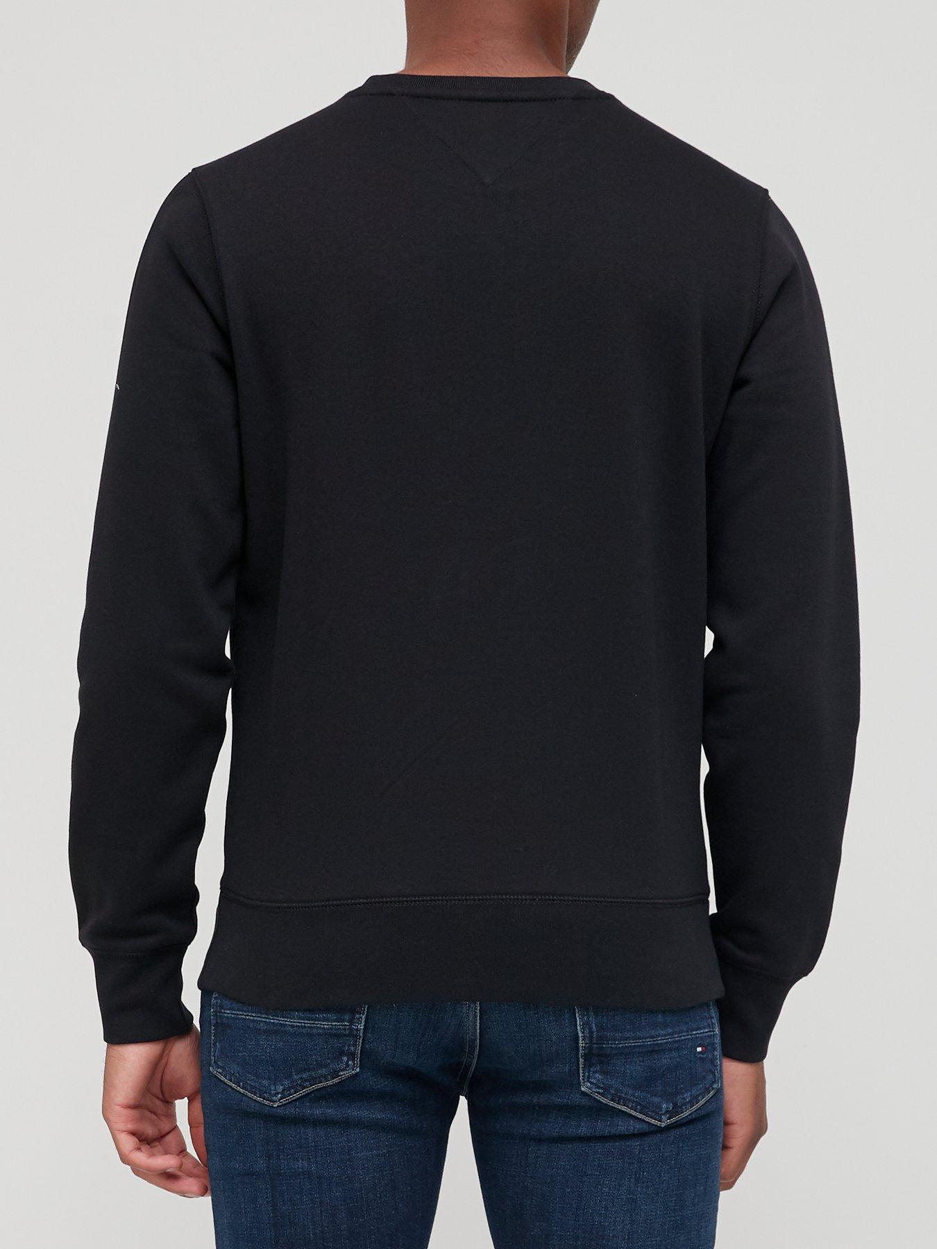 tommy-hilfiger-logo-crew-neck-sweatshirt-blackstillFront
