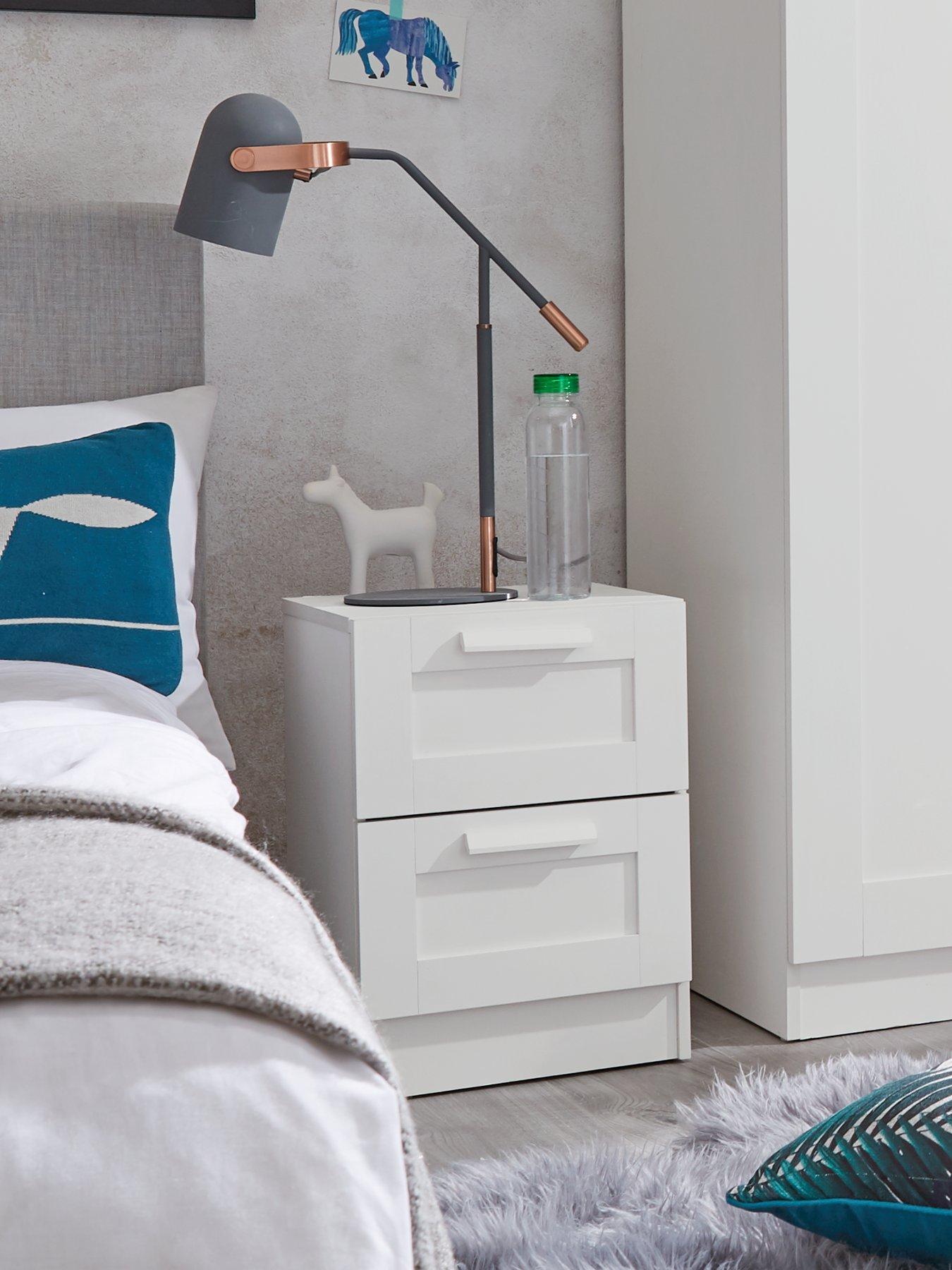 The Very Collection Taryn Kids 2 Drawer Bedside Chest - White
