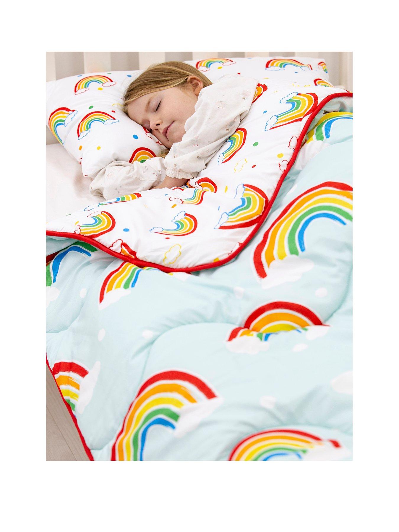 Image 2 of 6 of Rest Easy Sleep Better Rainbow Coverless Quilt 10.5 Tog Single With Pillowcase - Multi