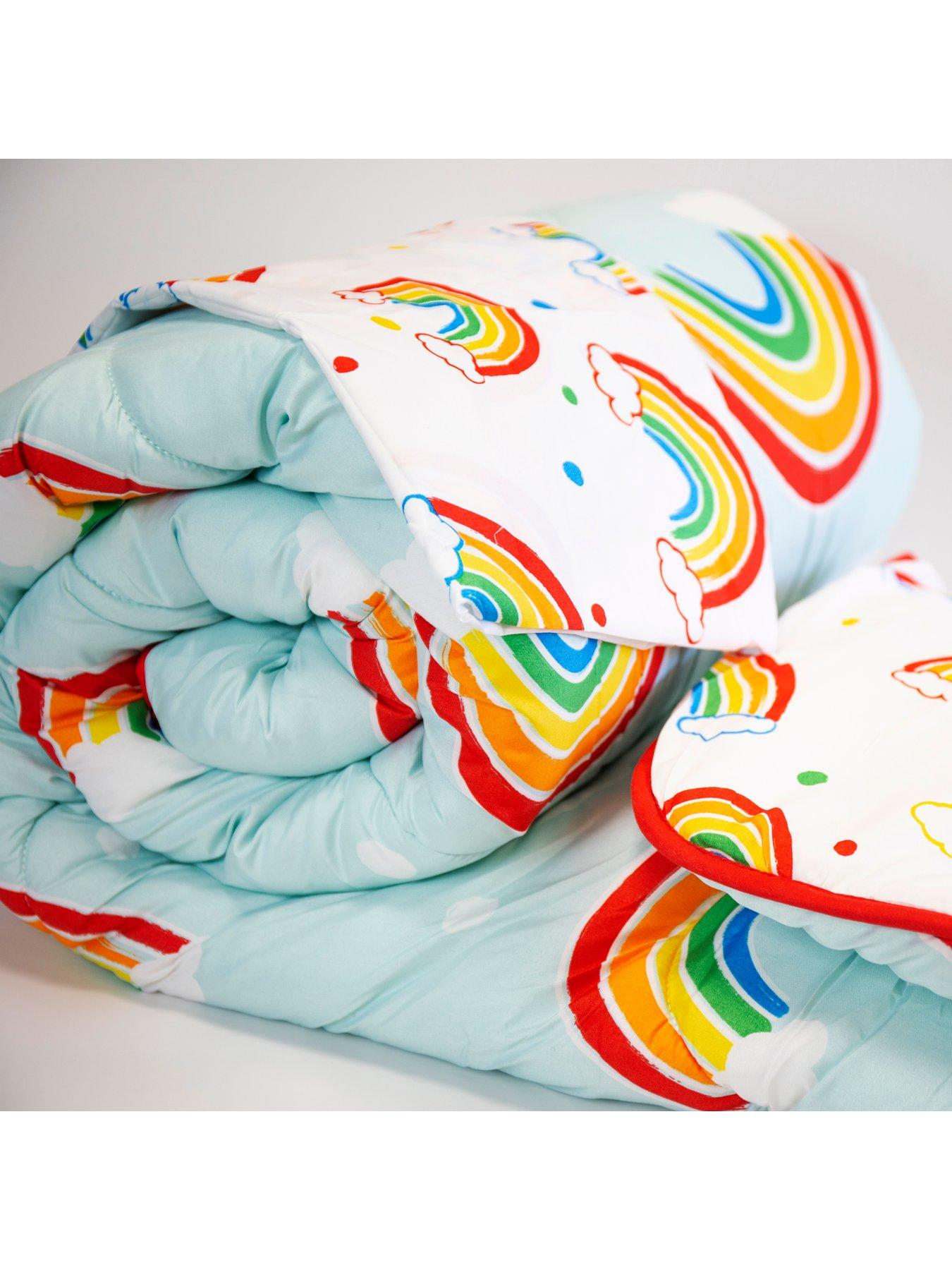 Image 4 of 6 of Rest Easy Sleep Better Rainbow Coverless Quilt 10.5 Tog Single With Pillowcase - Multi
