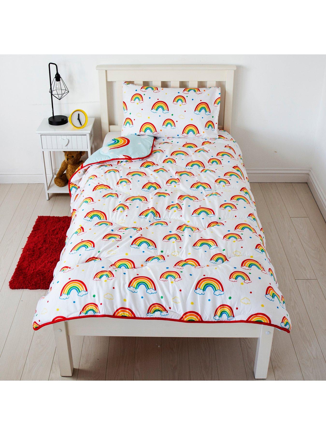 Image 6 of 6 of Rest Easy Sleep Better Rainbow Coverless Quilt 10.5 Tog Single With Pillowcase - Multi