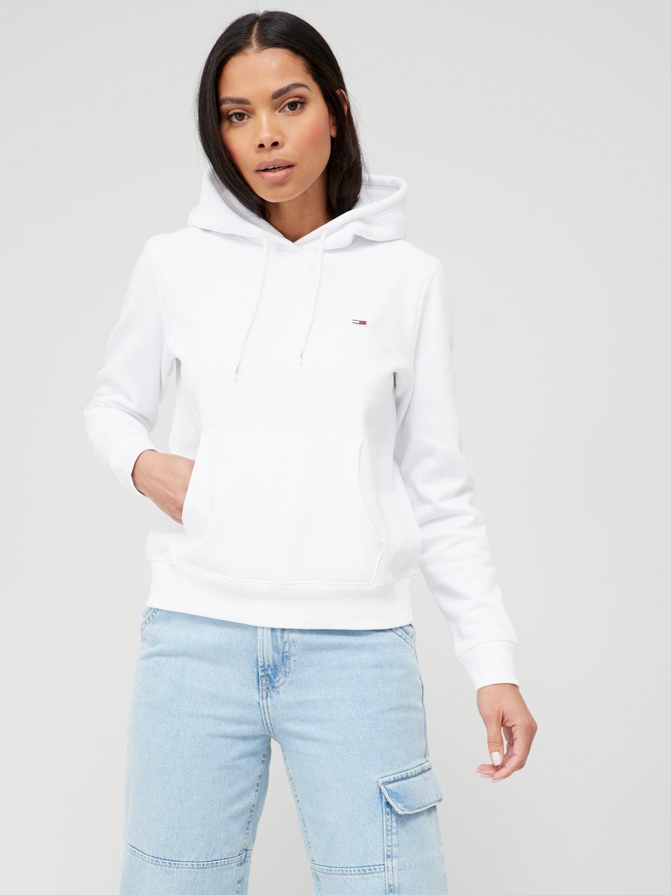 Fleece Crew Sweat Hoodie White