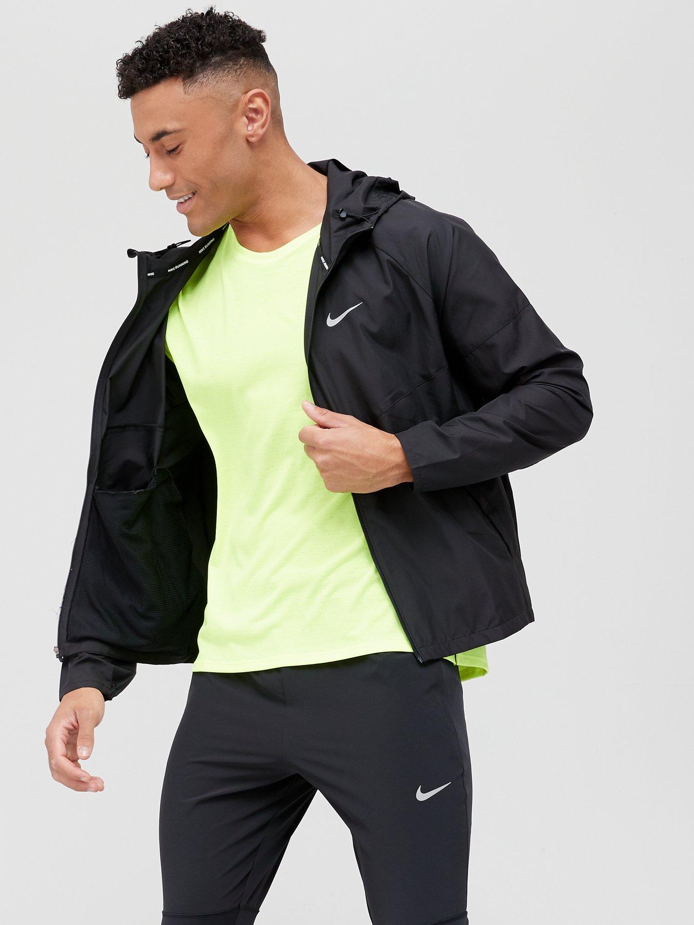 Nike mens running jacket black new arrivals