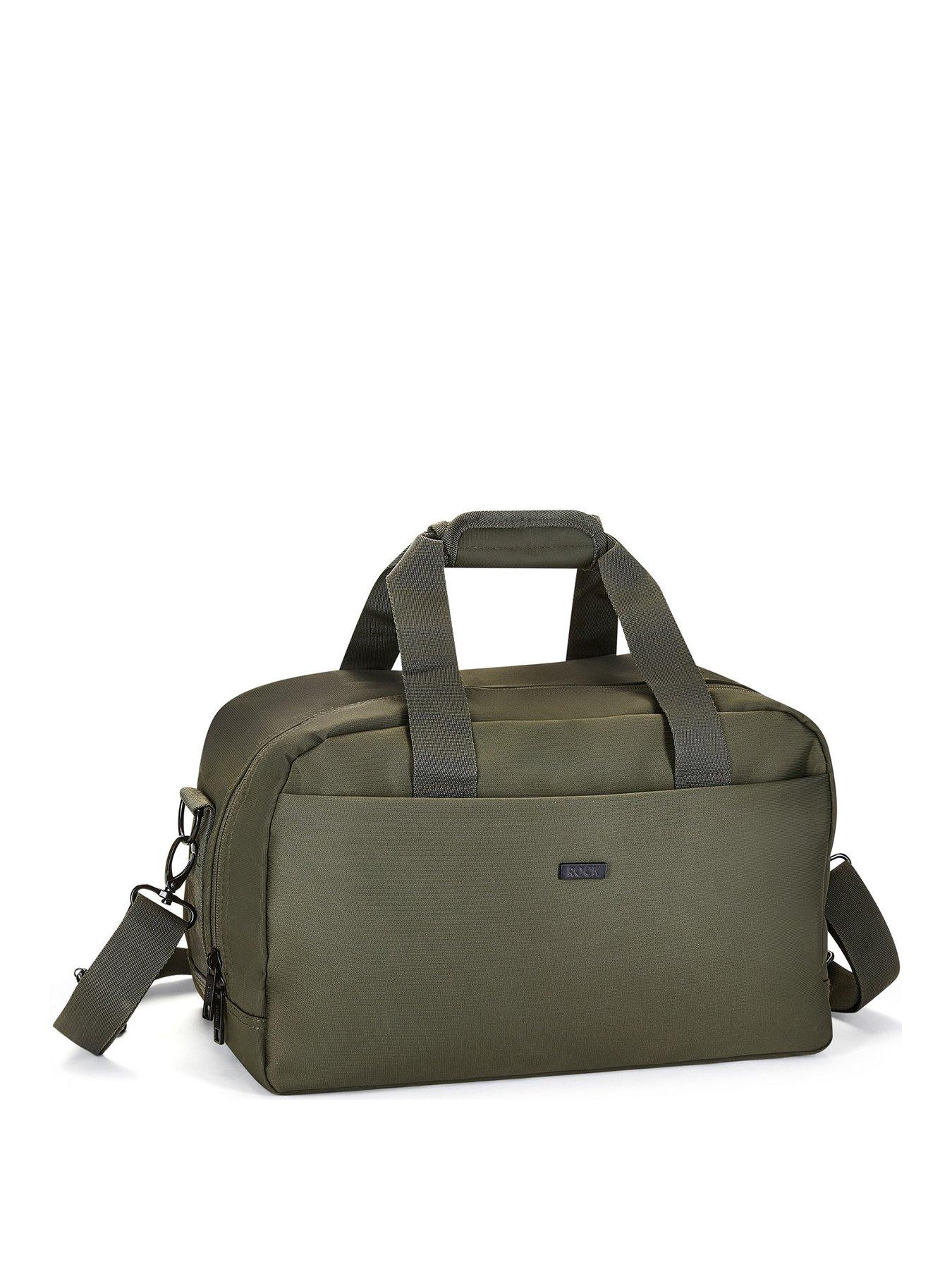 Rock Luggage Platinum Olive Green Underseat Holdall