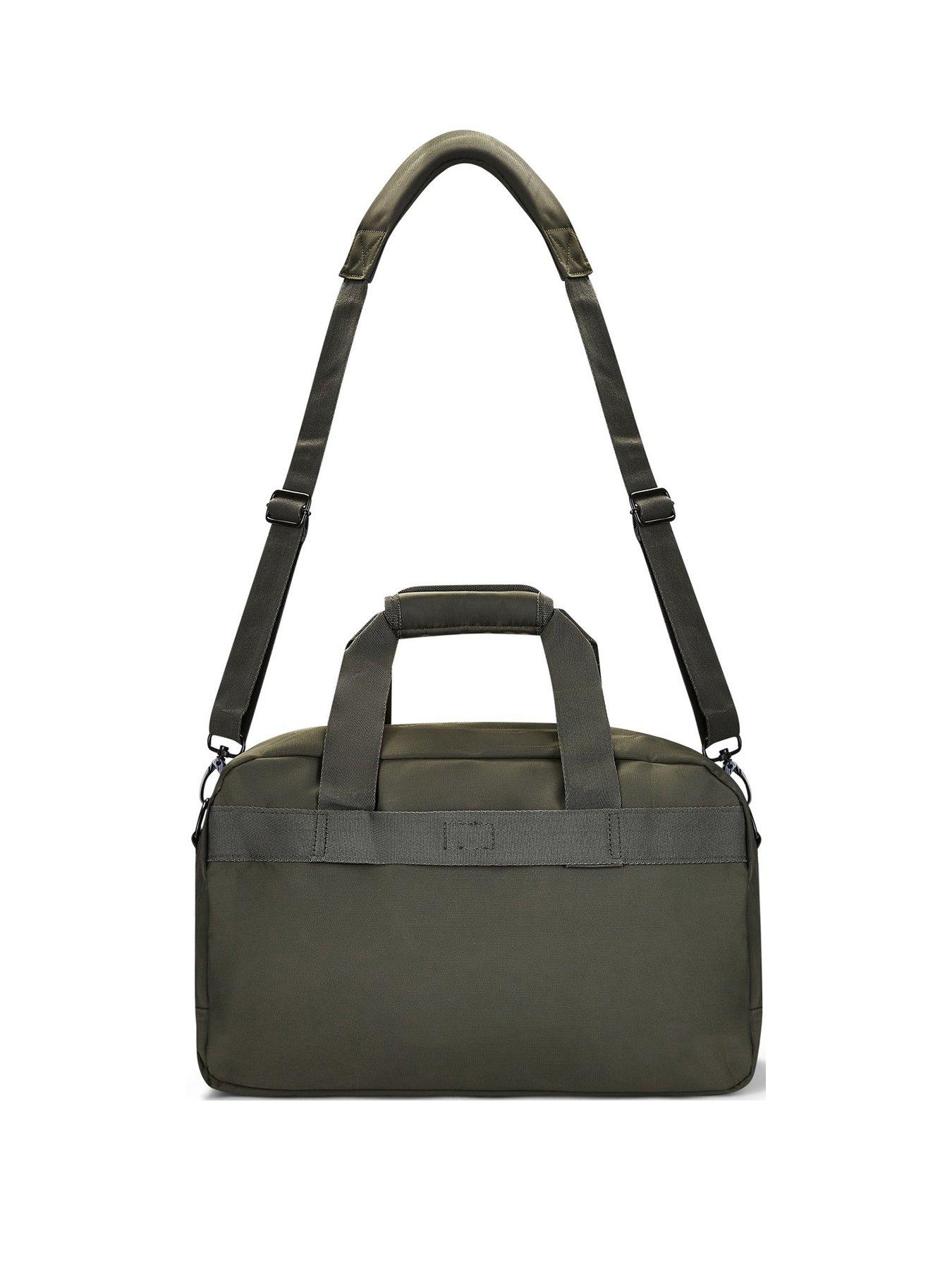 rock-luggage-platinum-olive-green-underseat-holdallstillFront