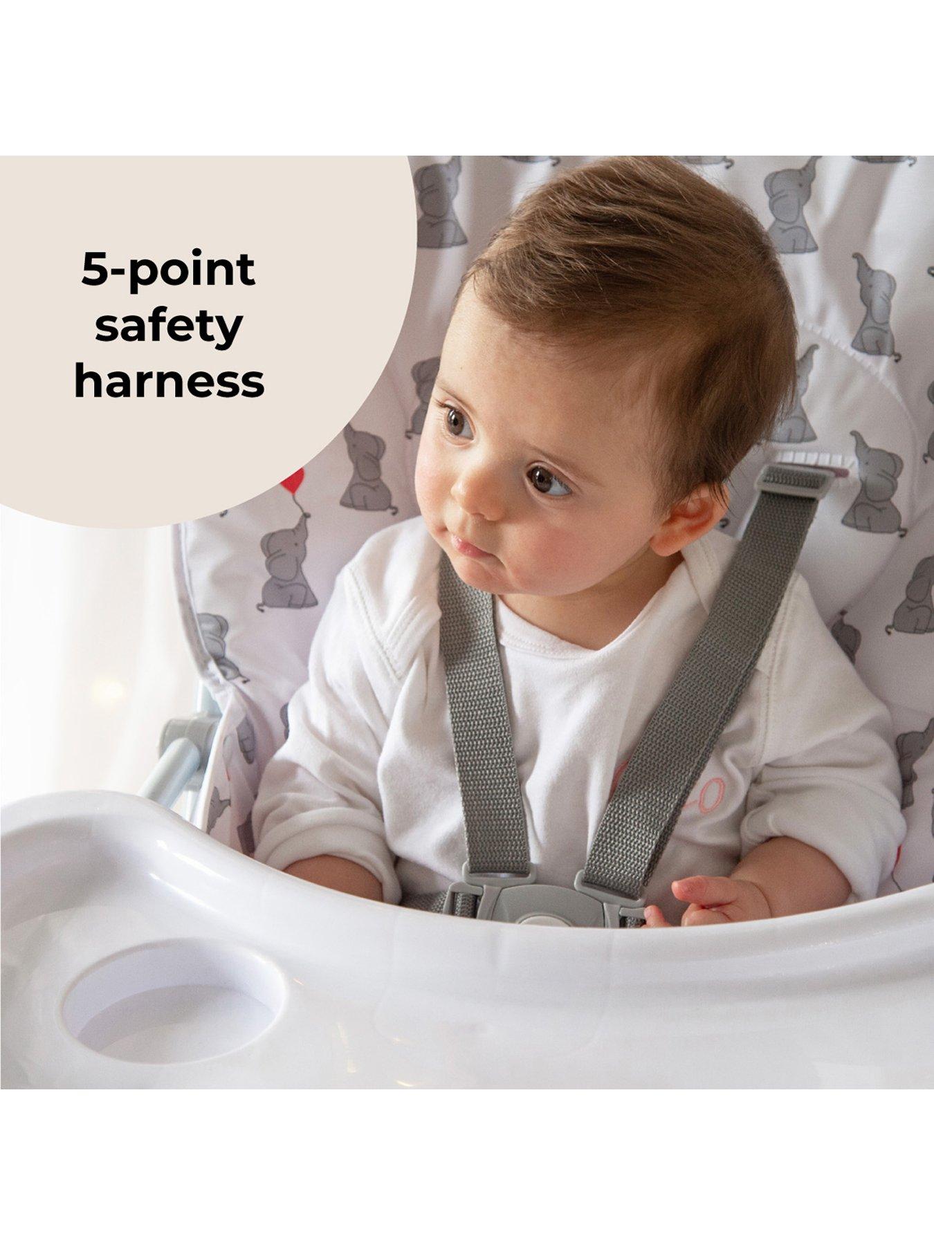 Image 6 of 6 of My Babiie My Babiie MBHC1 Compact Highchair - Elephants