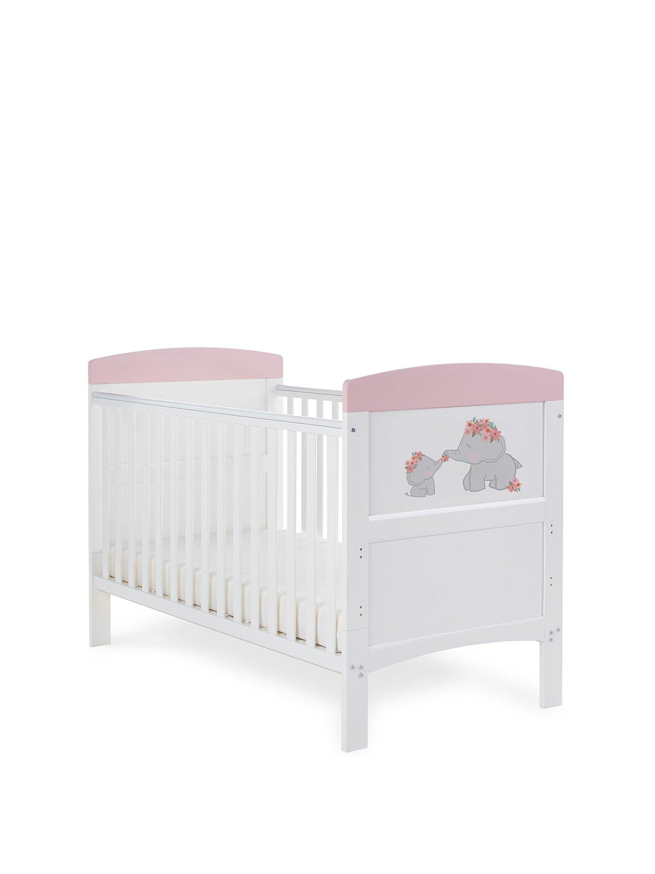 undefined Grace Inspire Cot Bed Me  &  Mini Me Elephants - Pink