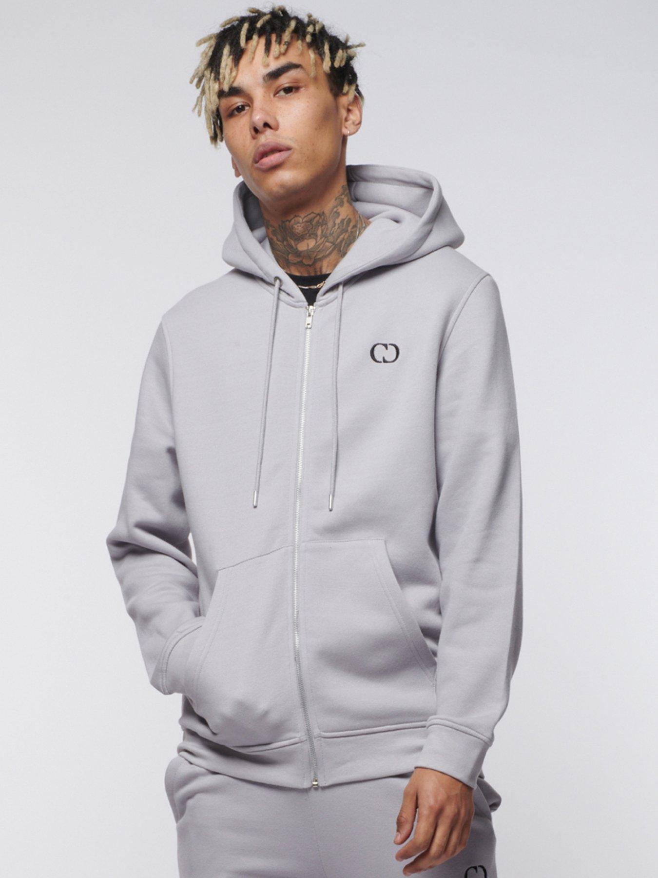 Criminal Damage Eco Zip Hoodie - Light Grey | Very Ireland