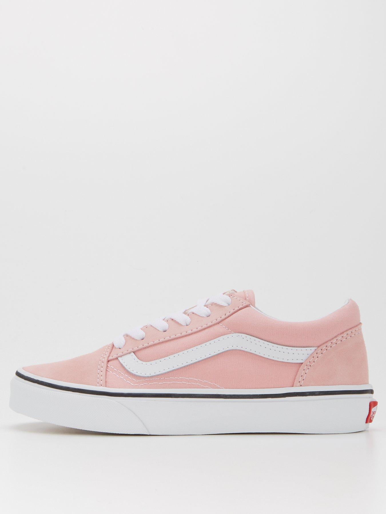 undefined Junior Girls Old Skool Trainers - Pink/white
