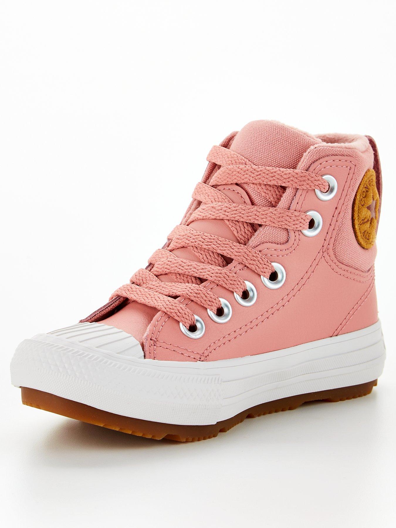 Chuck Taylor All Star Berkshire Boot Hi Children s Trainer Pink White