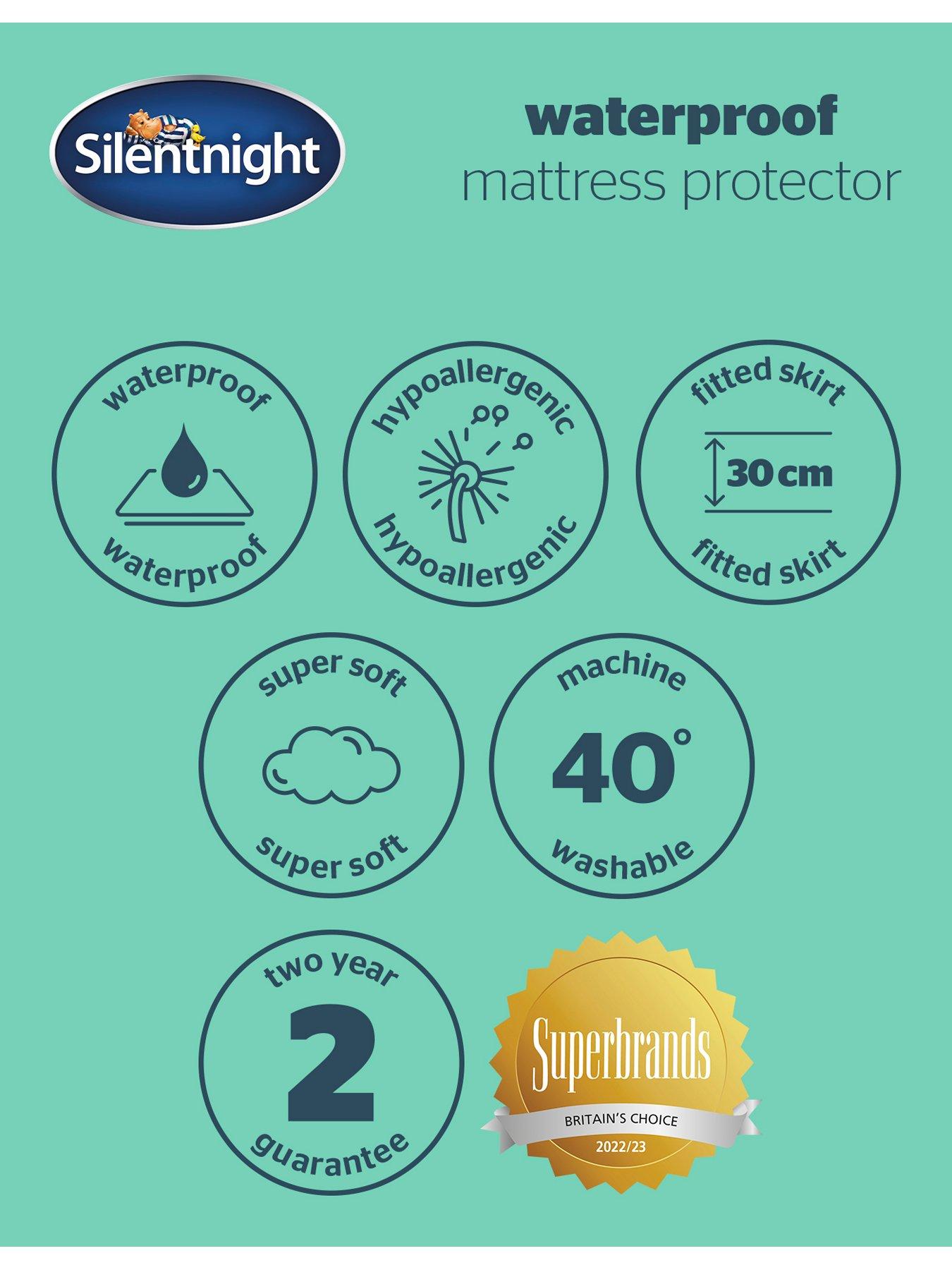 Image 7 of 7 of Silentnight Waterproof Mattress Protector - White