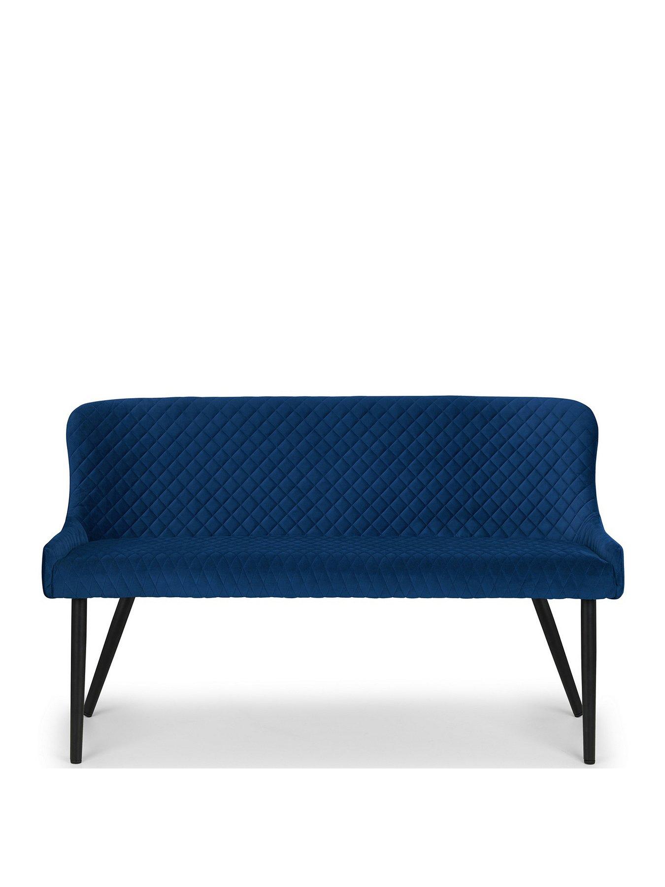 julian-bowen-luxe-high-back-bench-bluestillFront
