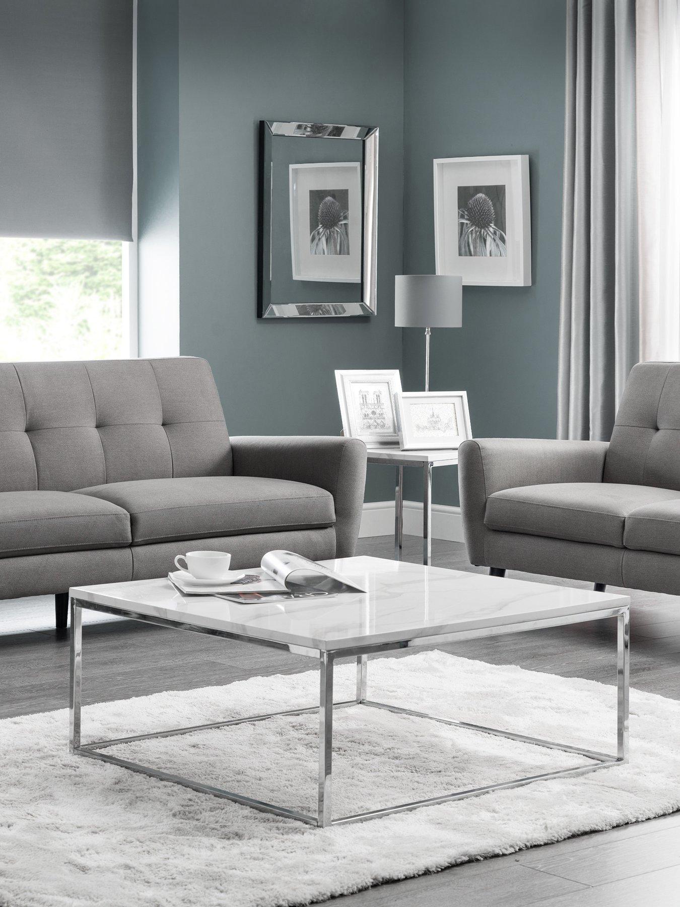 Image 1 of 5 of Julian Bowen Scala White Marble Top Coffee Table