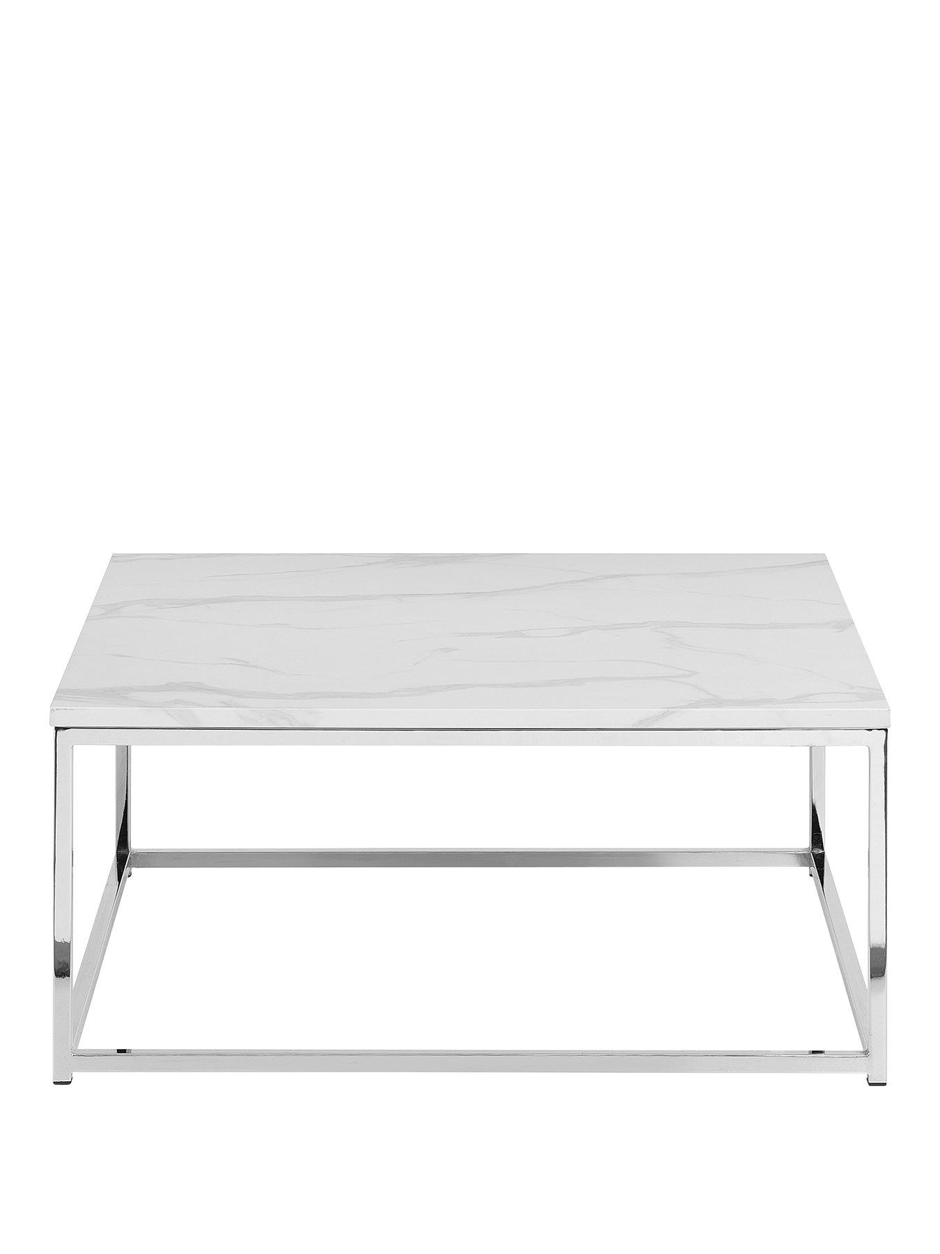 Image 2 of 5 of Julian Bowen Scala White Marble Top Coffee Table