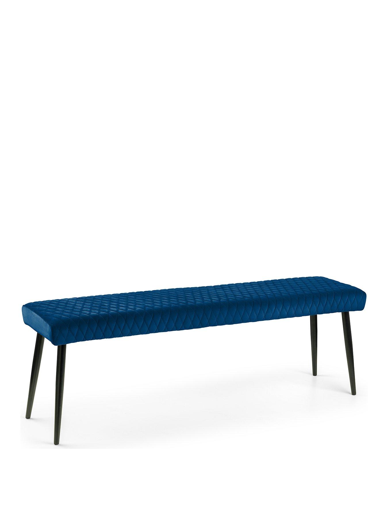 Image 3 of 4 of Julian Bowen Luxe Velvet Low Bench - Blue