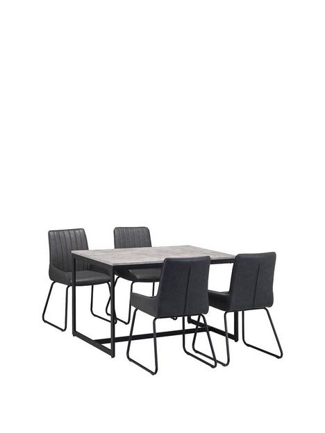 julian-bowen-staten-dining-table-with-4-soho-chairs