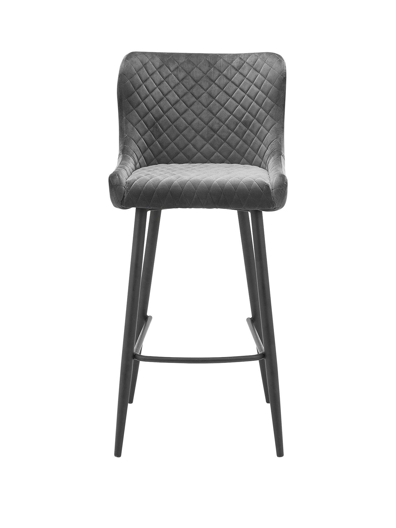 julian-bowen-luxe-velvet-bar-stool-greystillFront