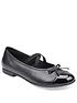 start-rite-girlsnbspidol-patent-leather-slip-onnbspschool-shoes-with-bow-blackfront