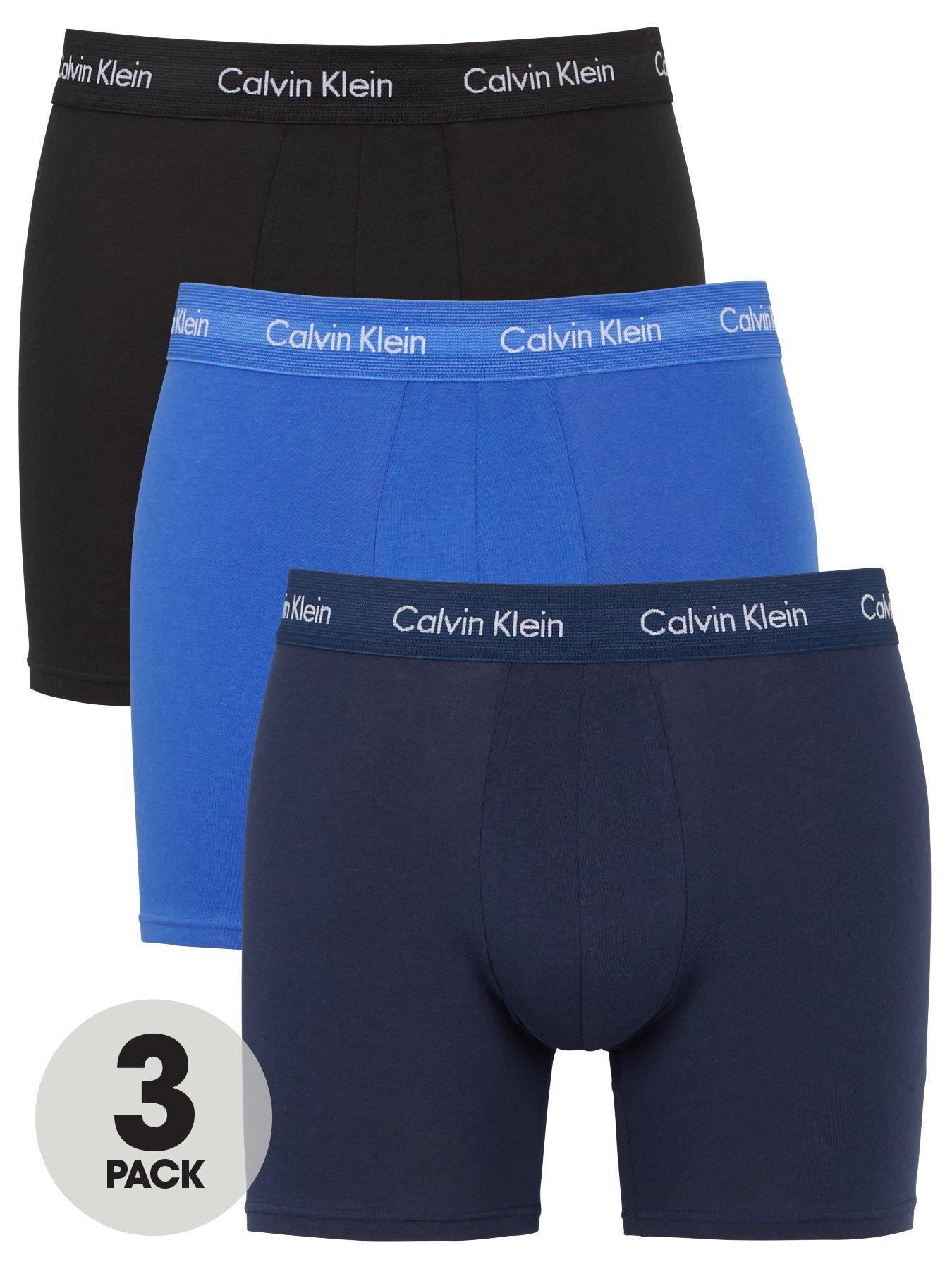 Calvin Klein Men's Cotton Classic Fit 3 Pack Boxer Briefs