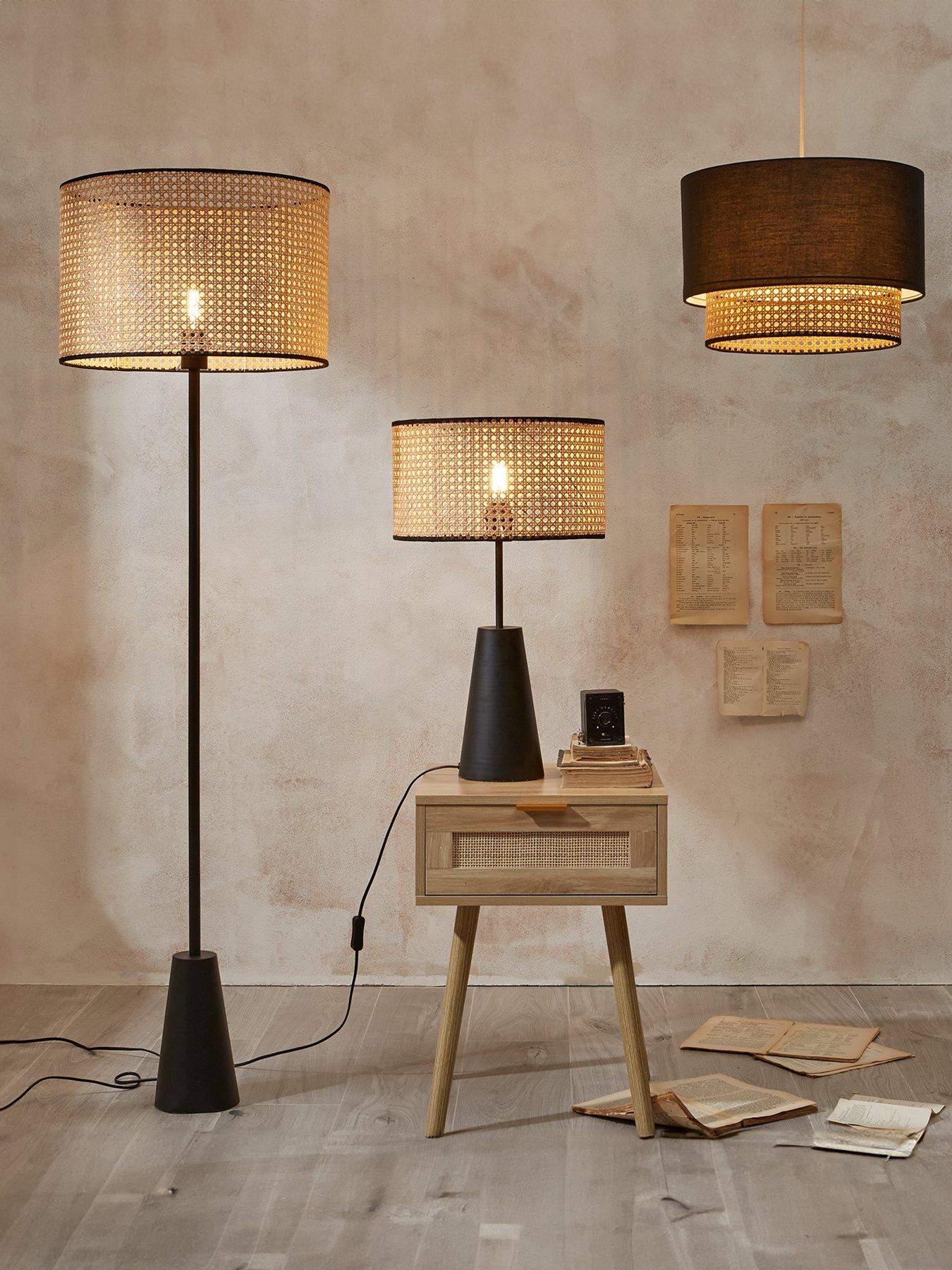 undefined Natural Cane Floor Lamp