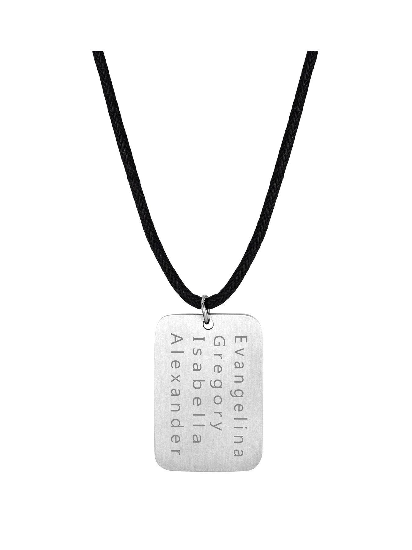 Men's photo shop engraved dog tags