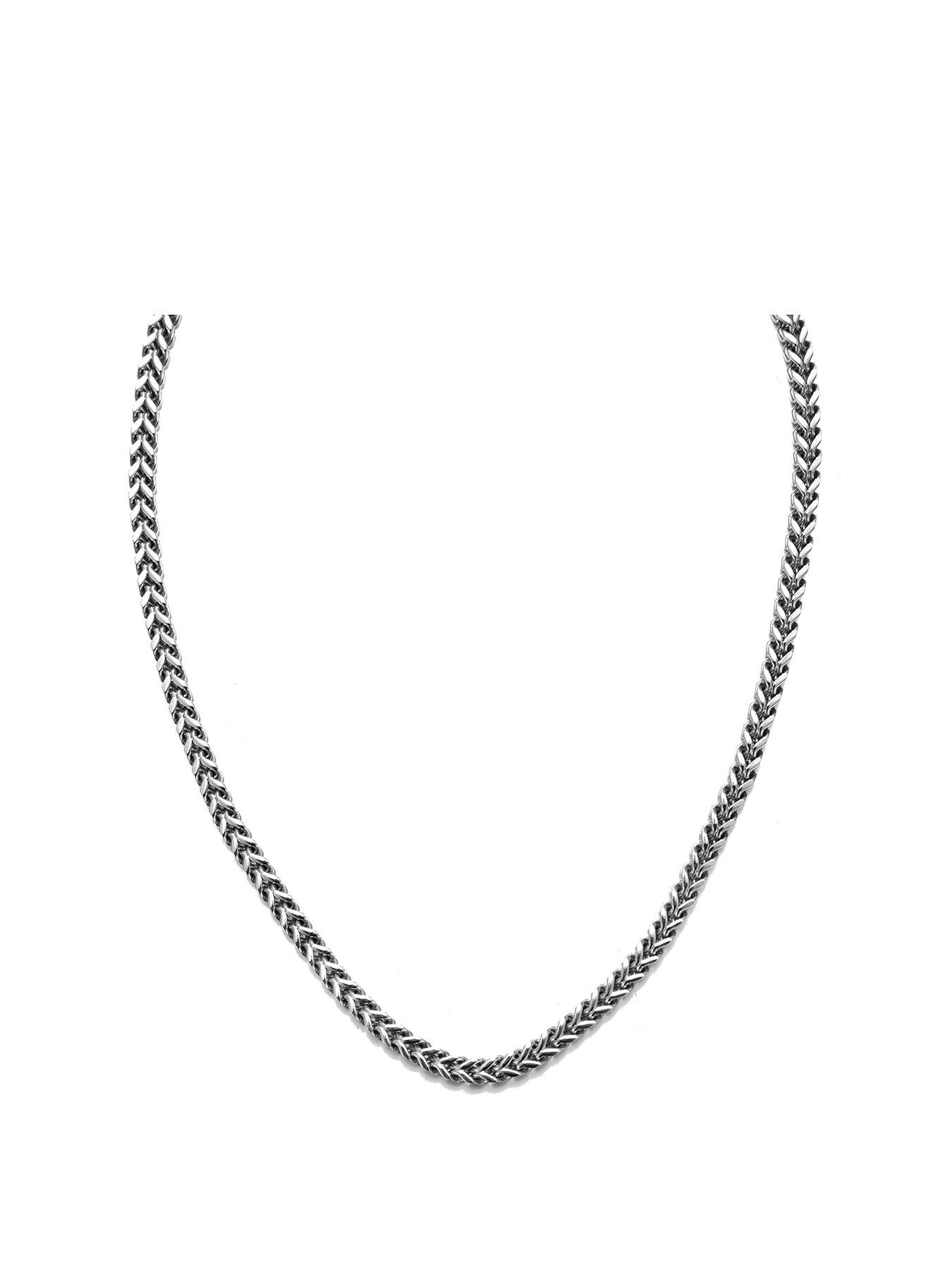 Mens thick silver deals chain