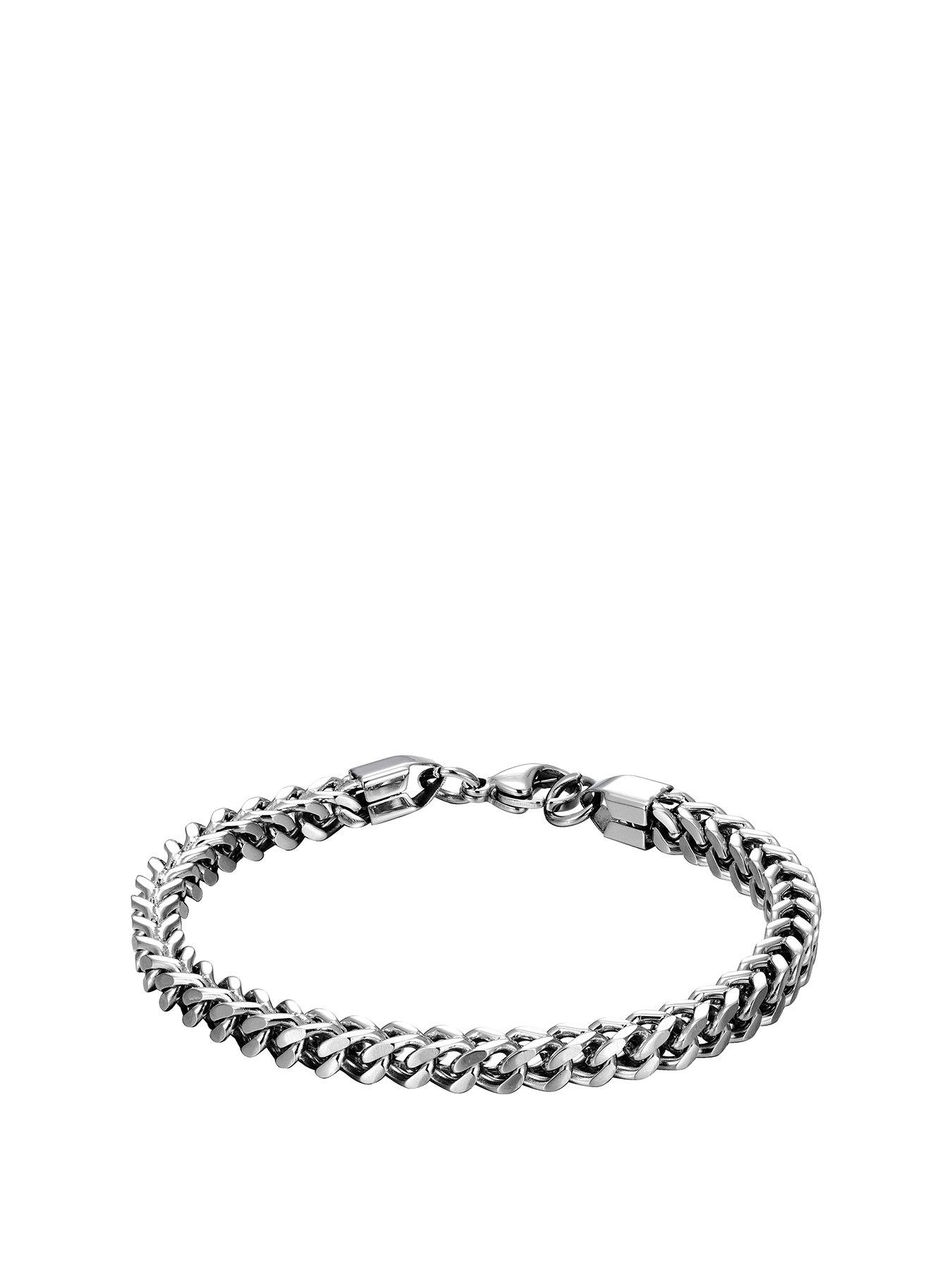 Image 1 of 5 of The Love Collection Men's 8" Franco 5mm Thick Steel Chain