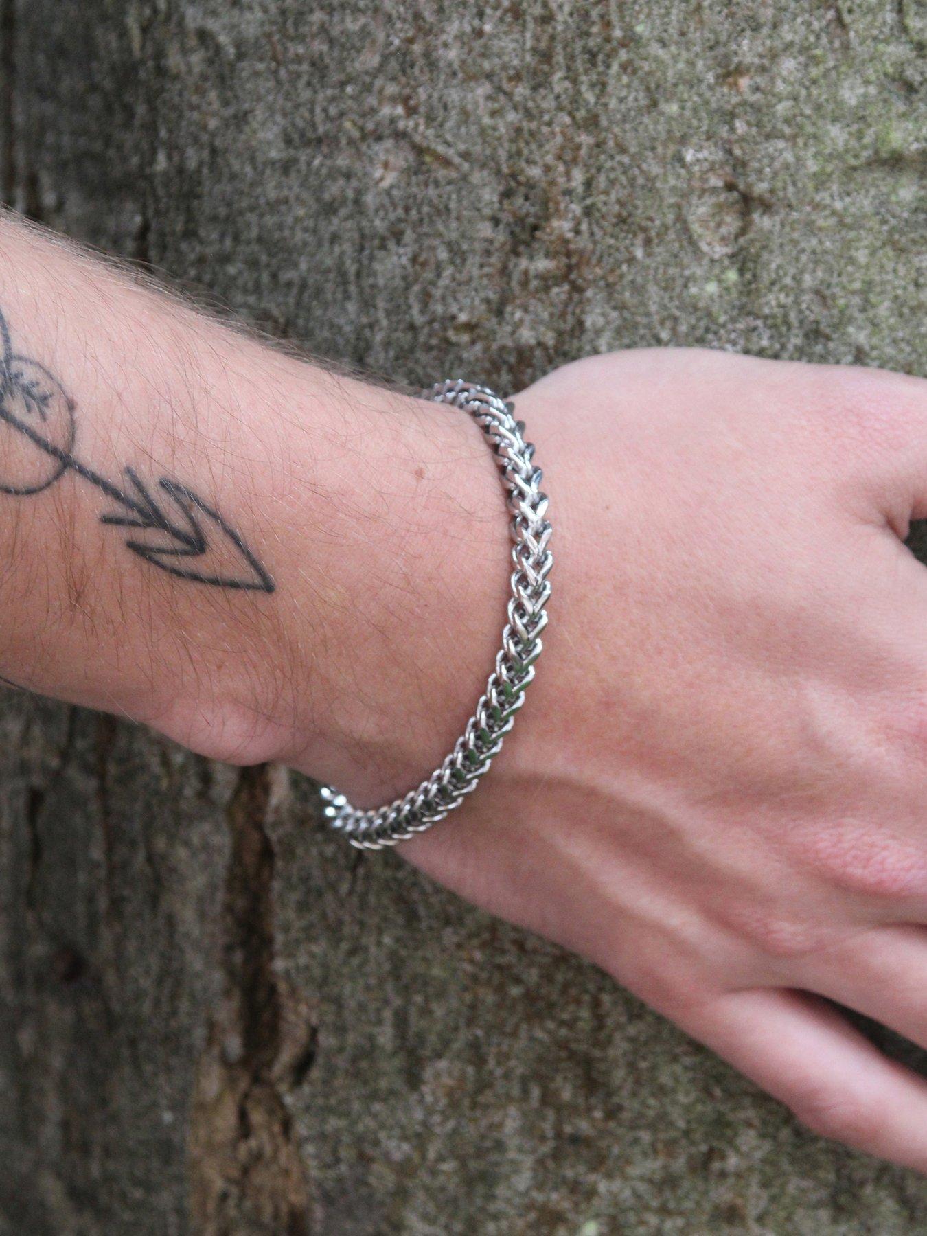 Image 2 of 5 of The Love Collection Men's 8" Franco 5mm Thick Steel Chain