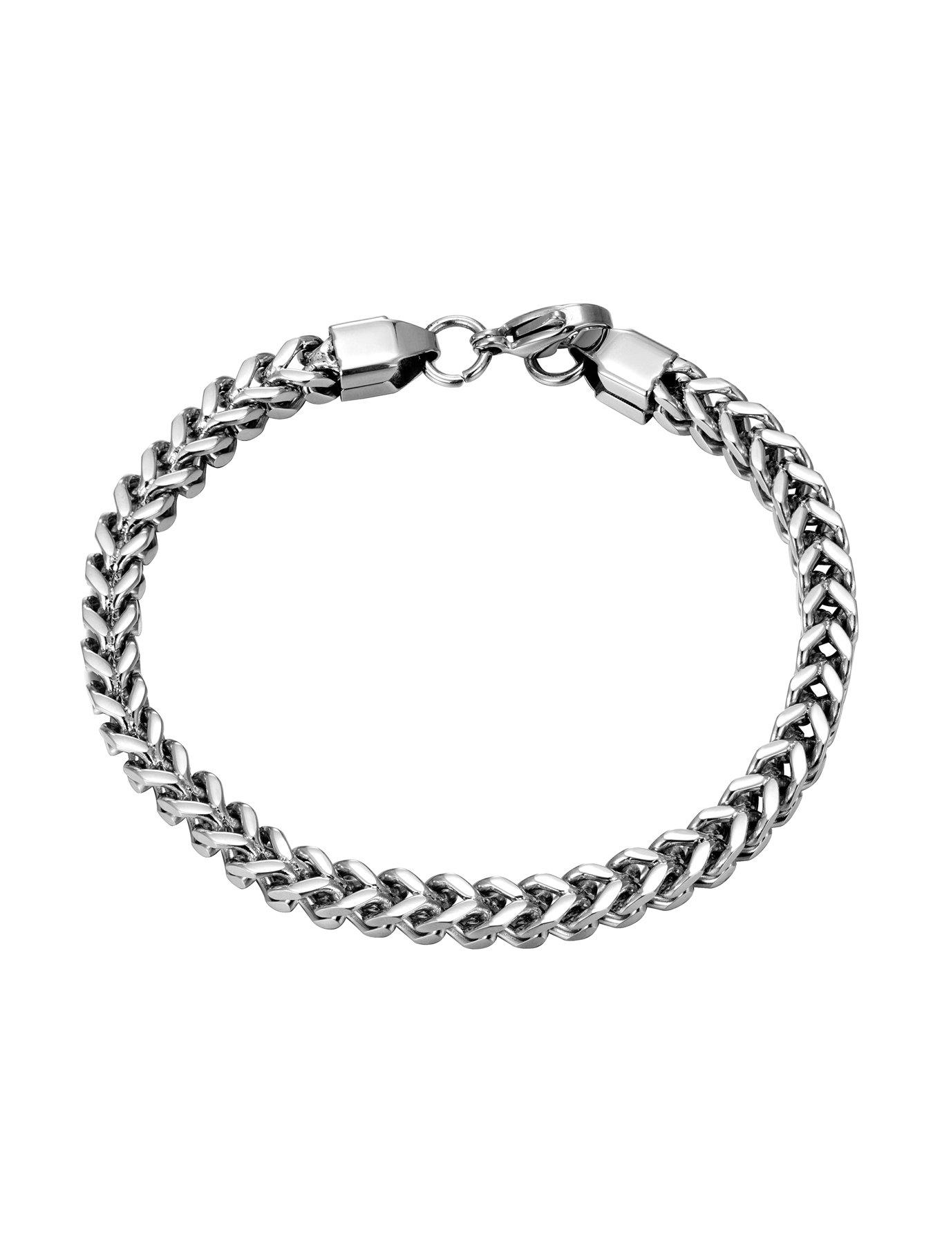 Image 3 of 5 of The Love Collection Men's 8" Franco 5mm Thick Steel Chain