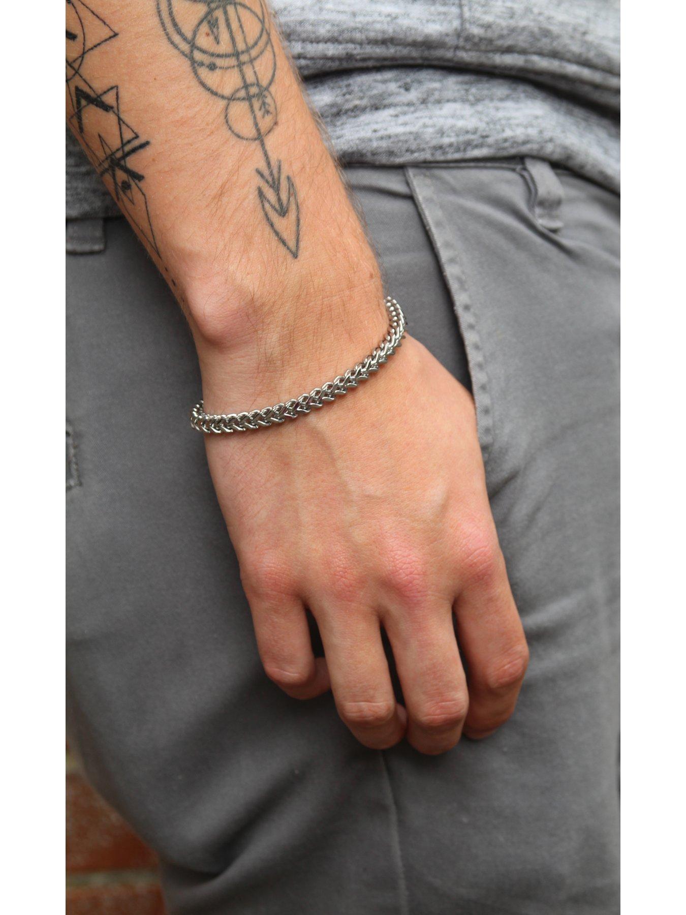 Image 4 of 5 of The Love Collection Men's 8" Franco 5mm Thick Steel Chain