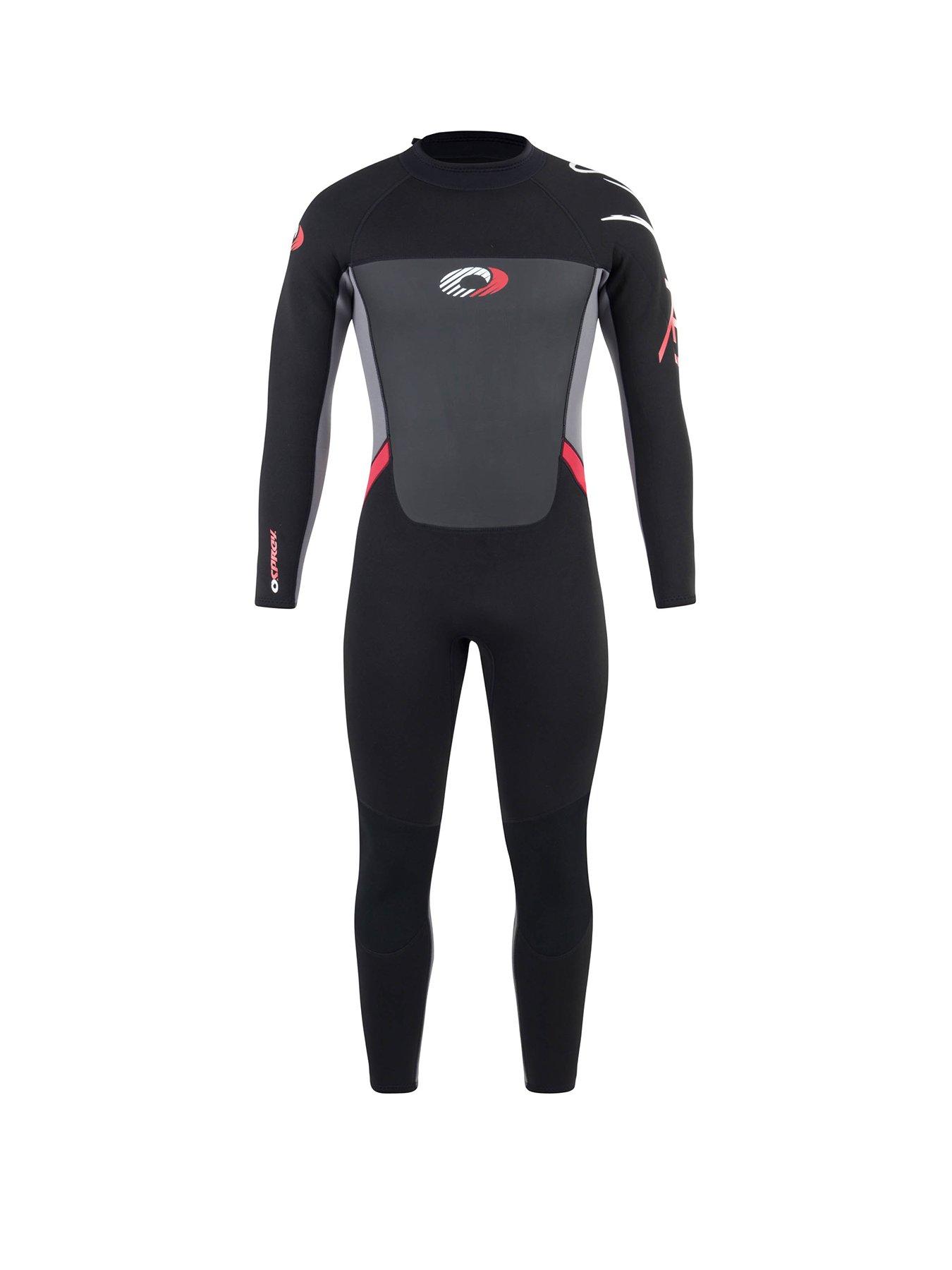 Osprey Action Sports Origin Mens Long Wetsuit  - 3mm - Black / Red / Grey
