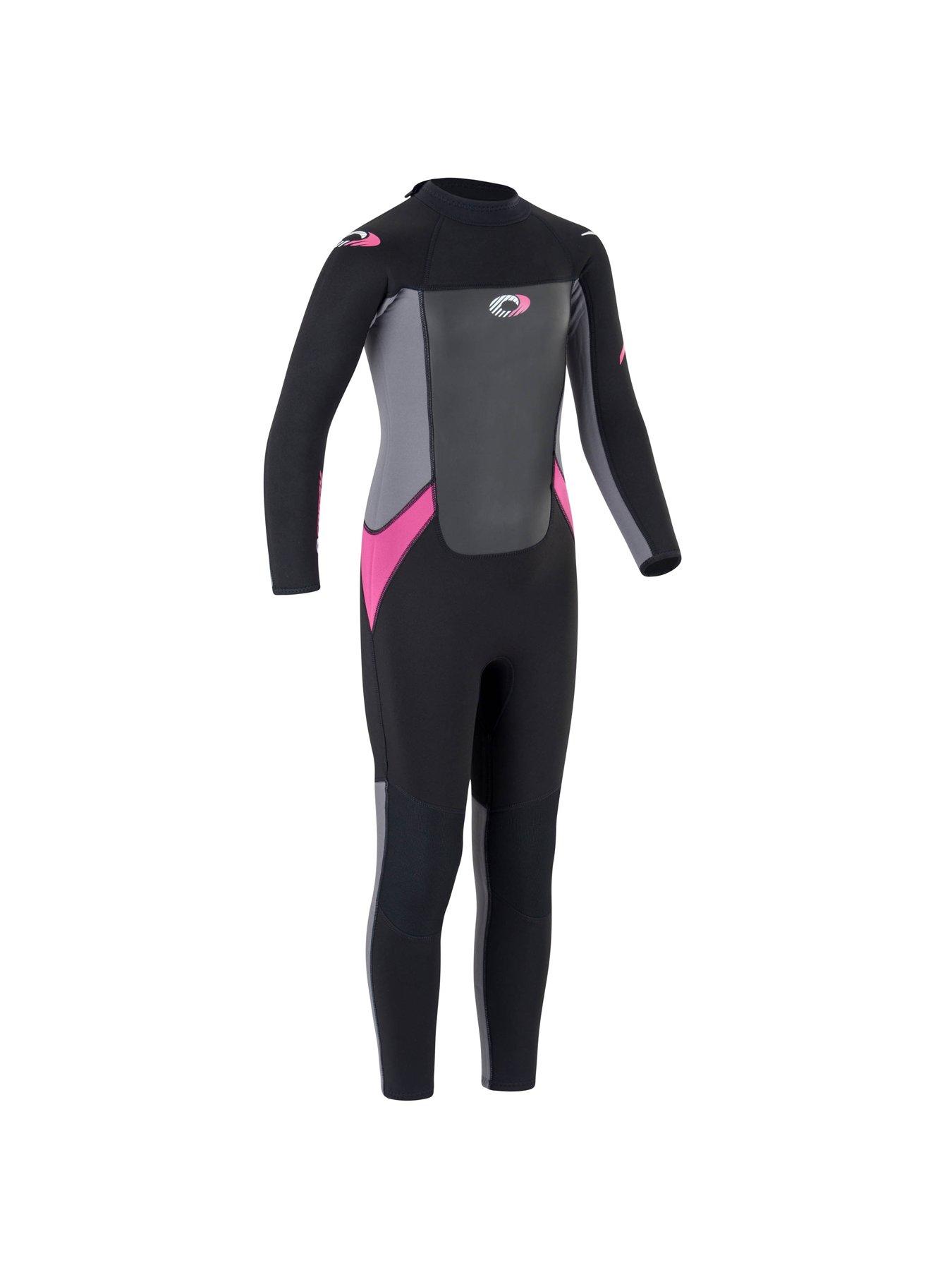 Image 5 of 6 of Osprey Action Sports Origin Girls Long Wetsuit (Black/Pink)