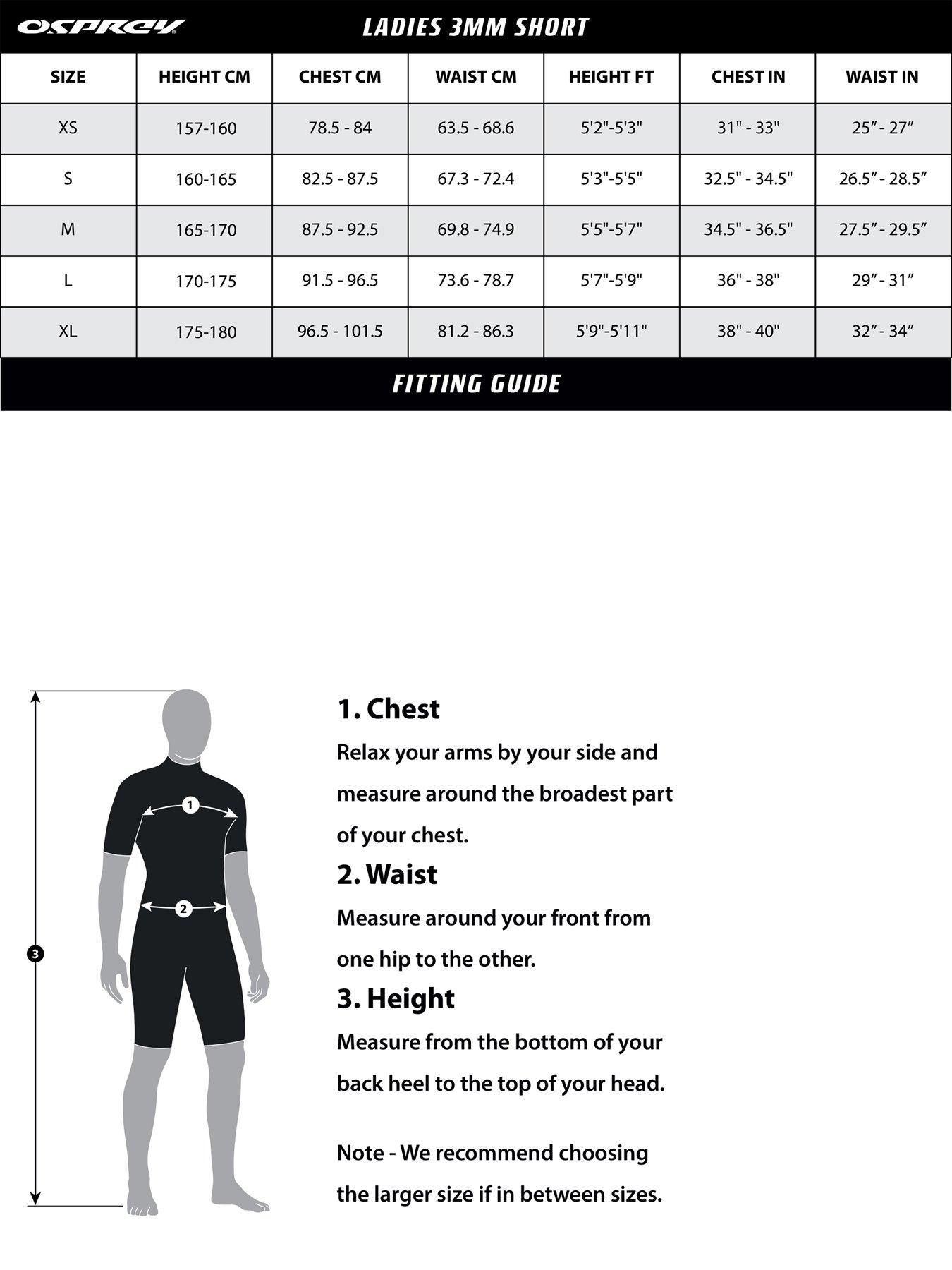 Image 6 of 6 of Osprey Action Sports Origin Women's Shorty Length&nbsp;Wetsuit -&nbsp;Black/Blue
